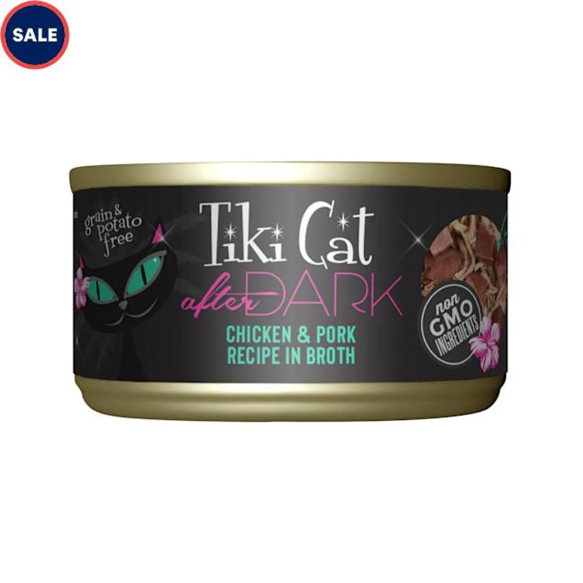 Tiki Cat After Dark Chicken & Pork Wet Cat Food, 2.8 oz., Case of 12