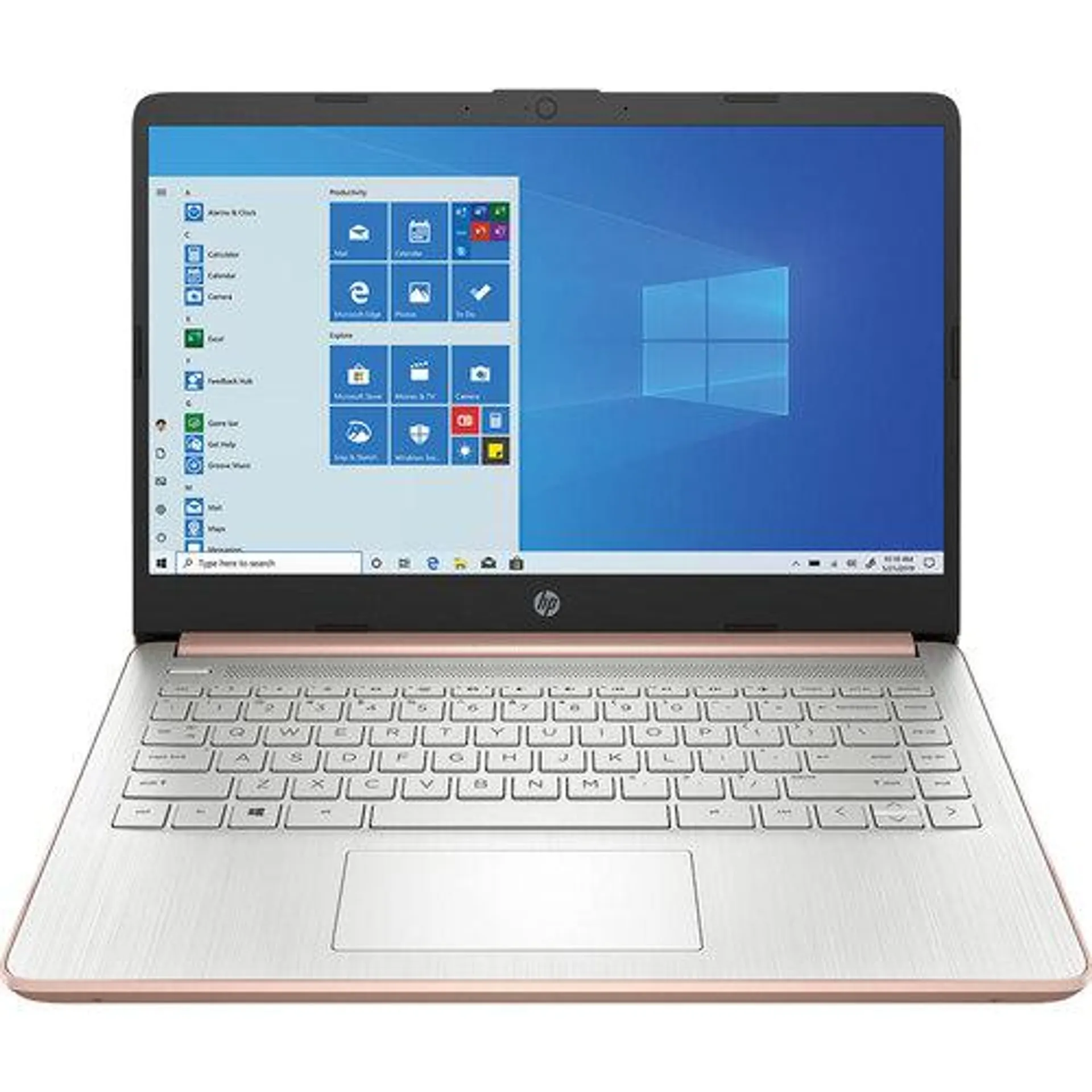 14" 64GB eMMC Storage 4GB RAM Intel Celeron, Intel UHD Graphics 600 Touch Laptop - Pale Rose Gold