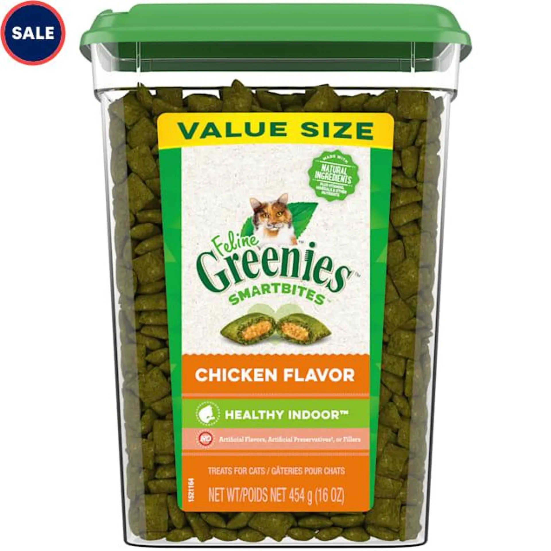 Greenies Smartbites Healthy Indoor Chicken Flavor Natural Treats For Cats, 16 oz.