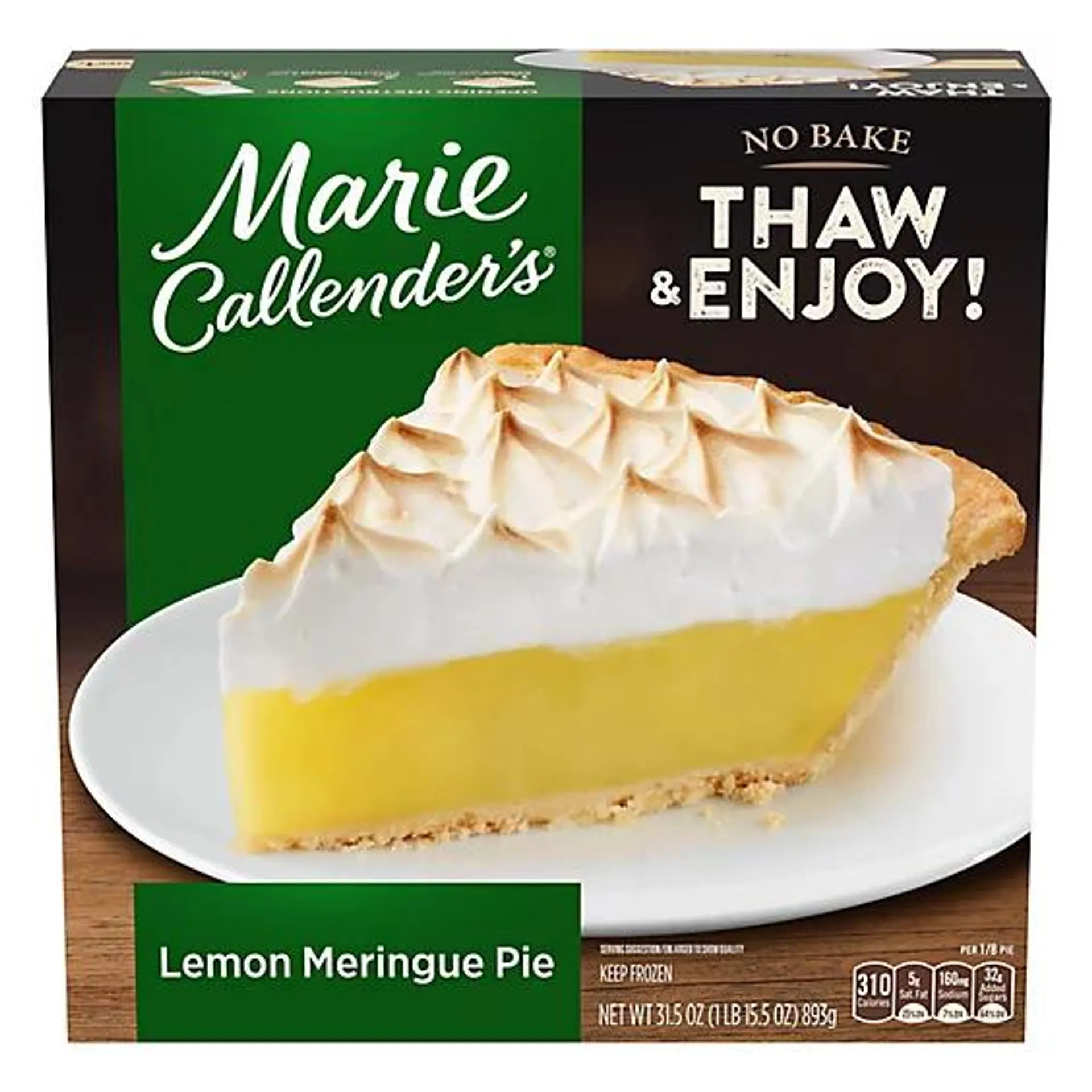 Marie Callender's Lemon Meringue Pie Frozen Dessert - 31.5 Oz