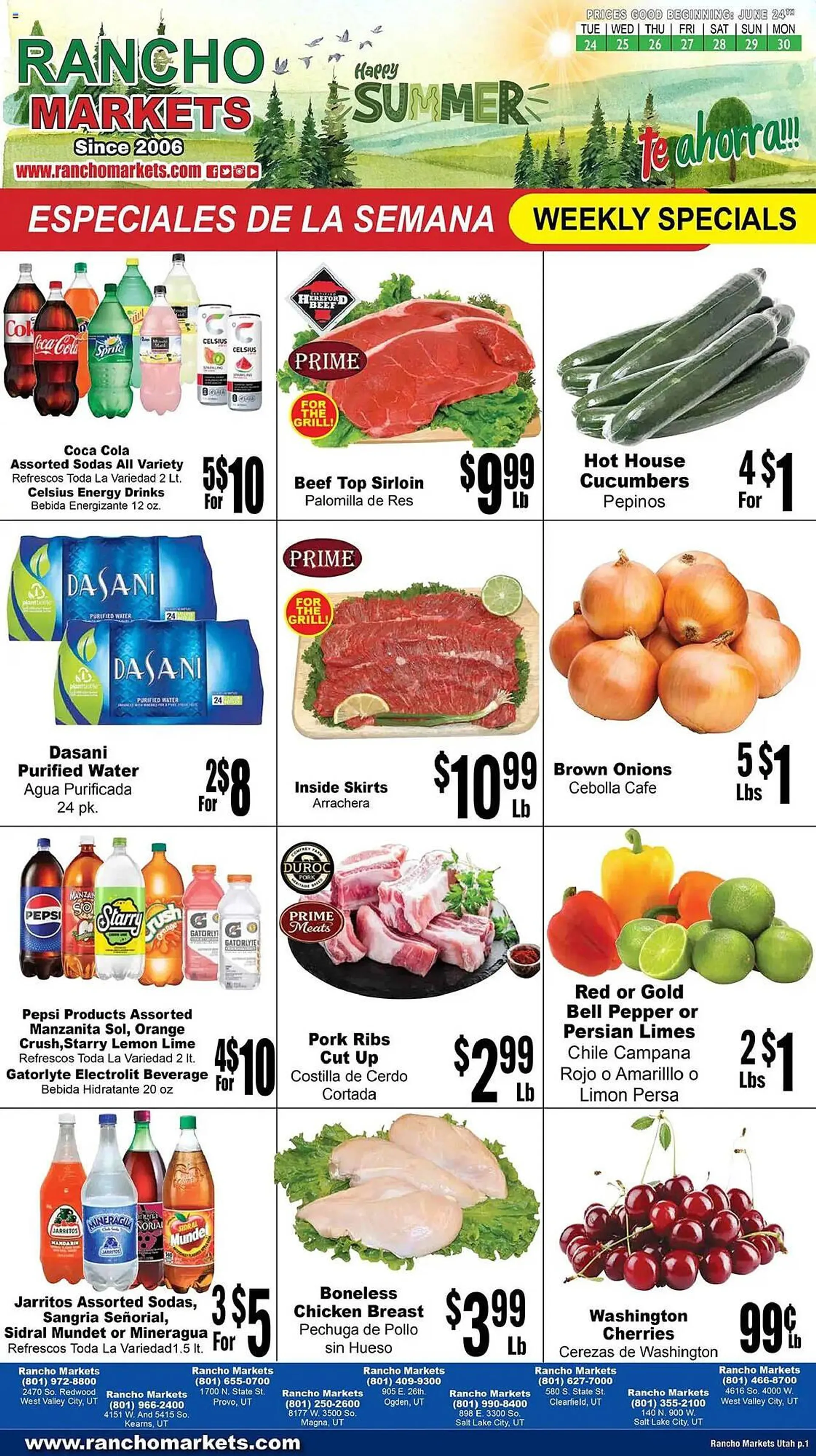 Weekly ad Rancho Markets Weekly Ad from June 24 to June 30 2025 - Page 1