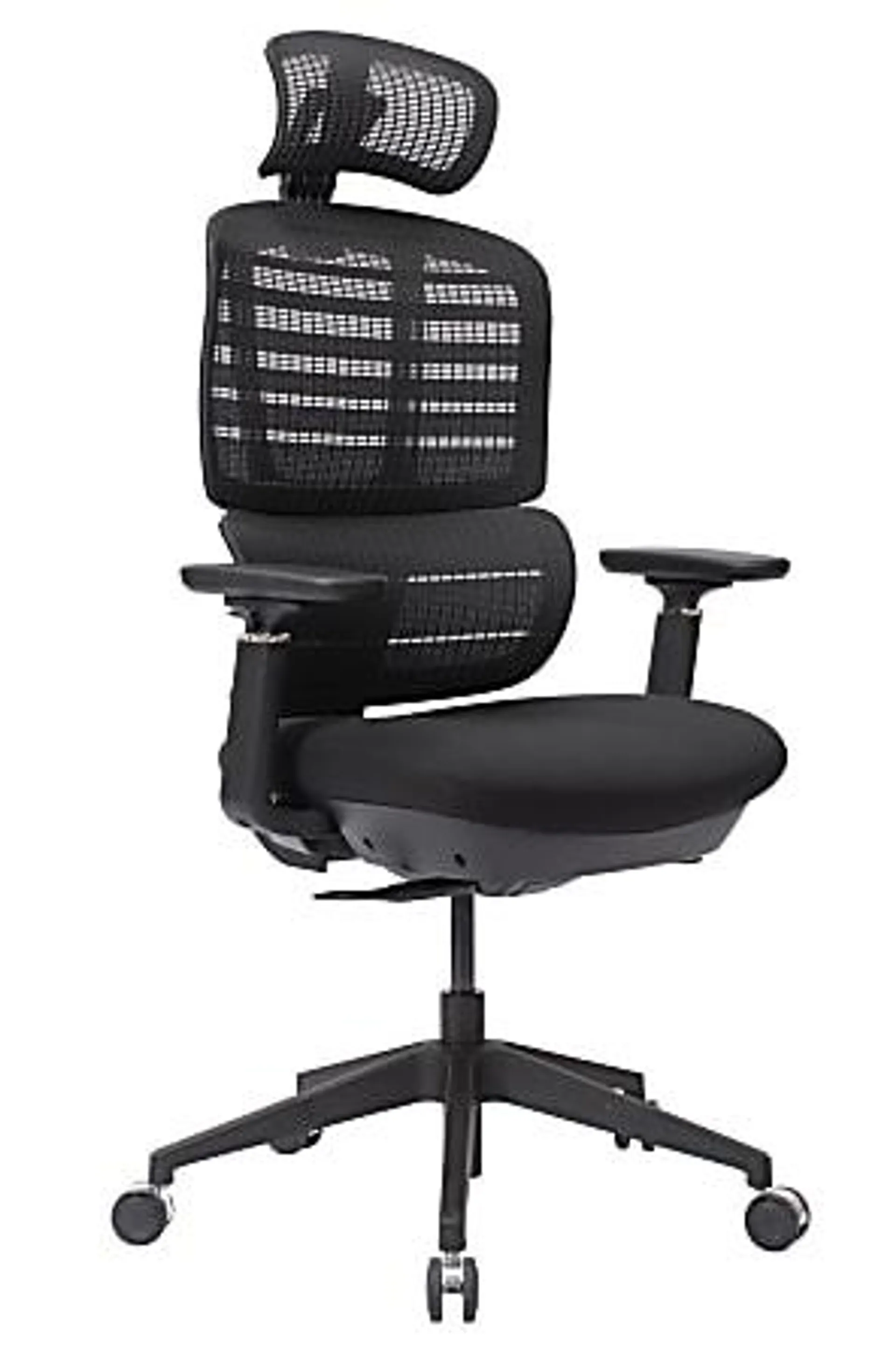 WorkPro® Momentum Ergonomic Mesh/Mesh Active High-Back Chair, Black/Black, BIFMA Compliant