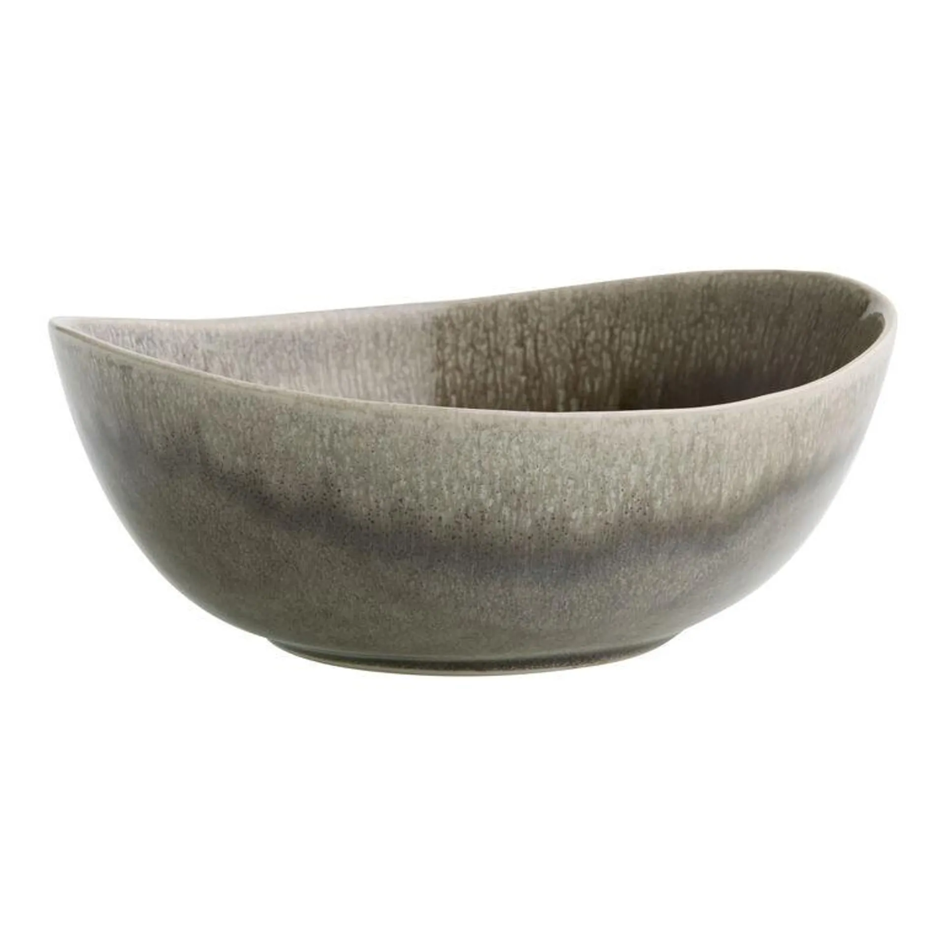 Nori Oval Reactive Glaze Low Bowl