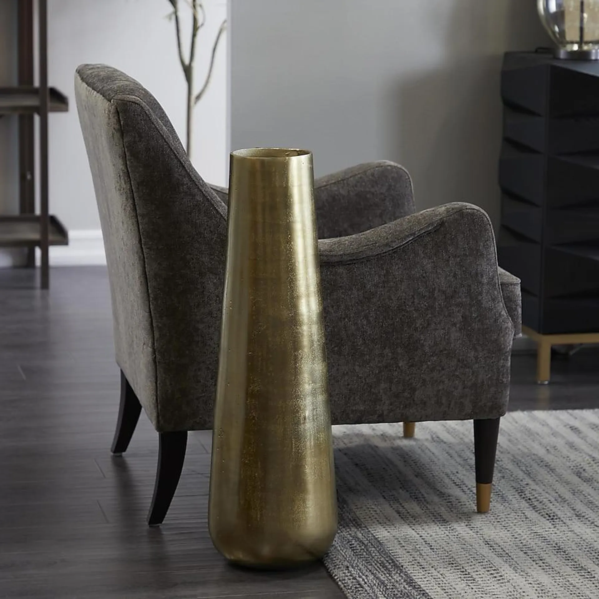 Grayson Lane Gold Aluminum Modern Vase