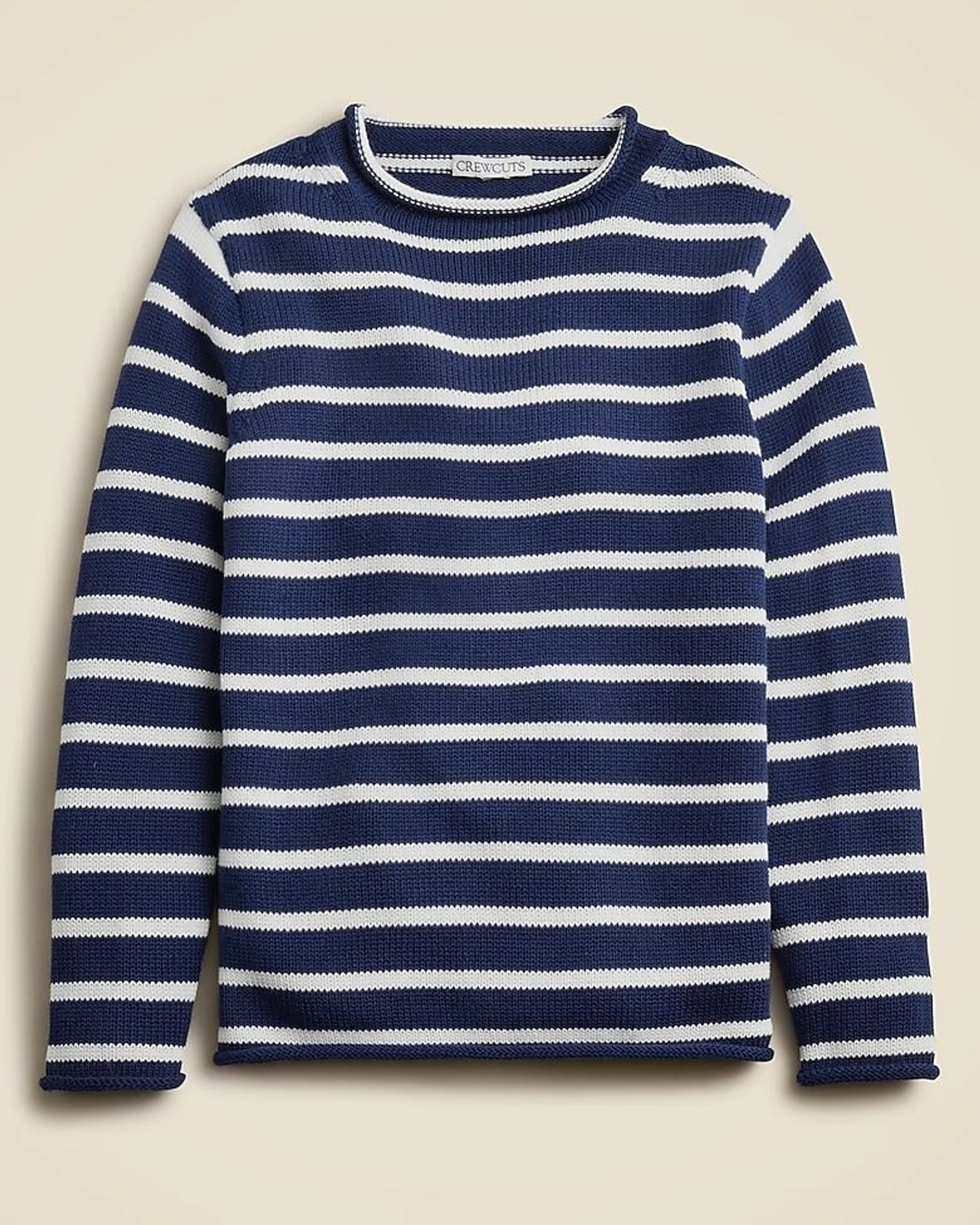 Kids' 1988 heritage cotton Rollneck™ sweater in stripe