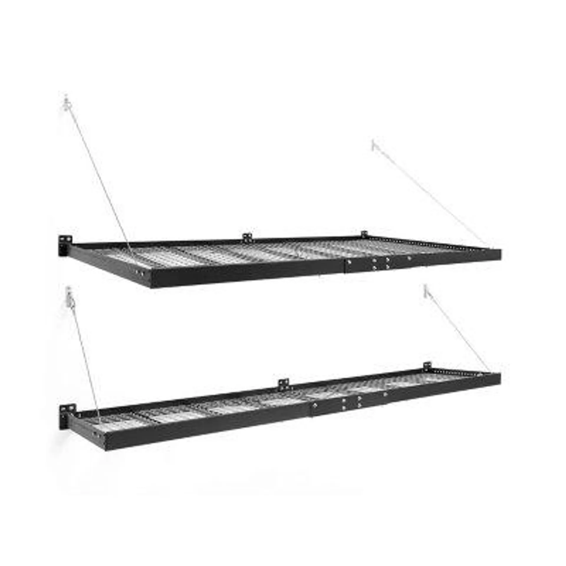 NewAge Products Pro Series 4' x 8' and 2' x 8' Wall-Mounted Steel Shelf, Set of 2