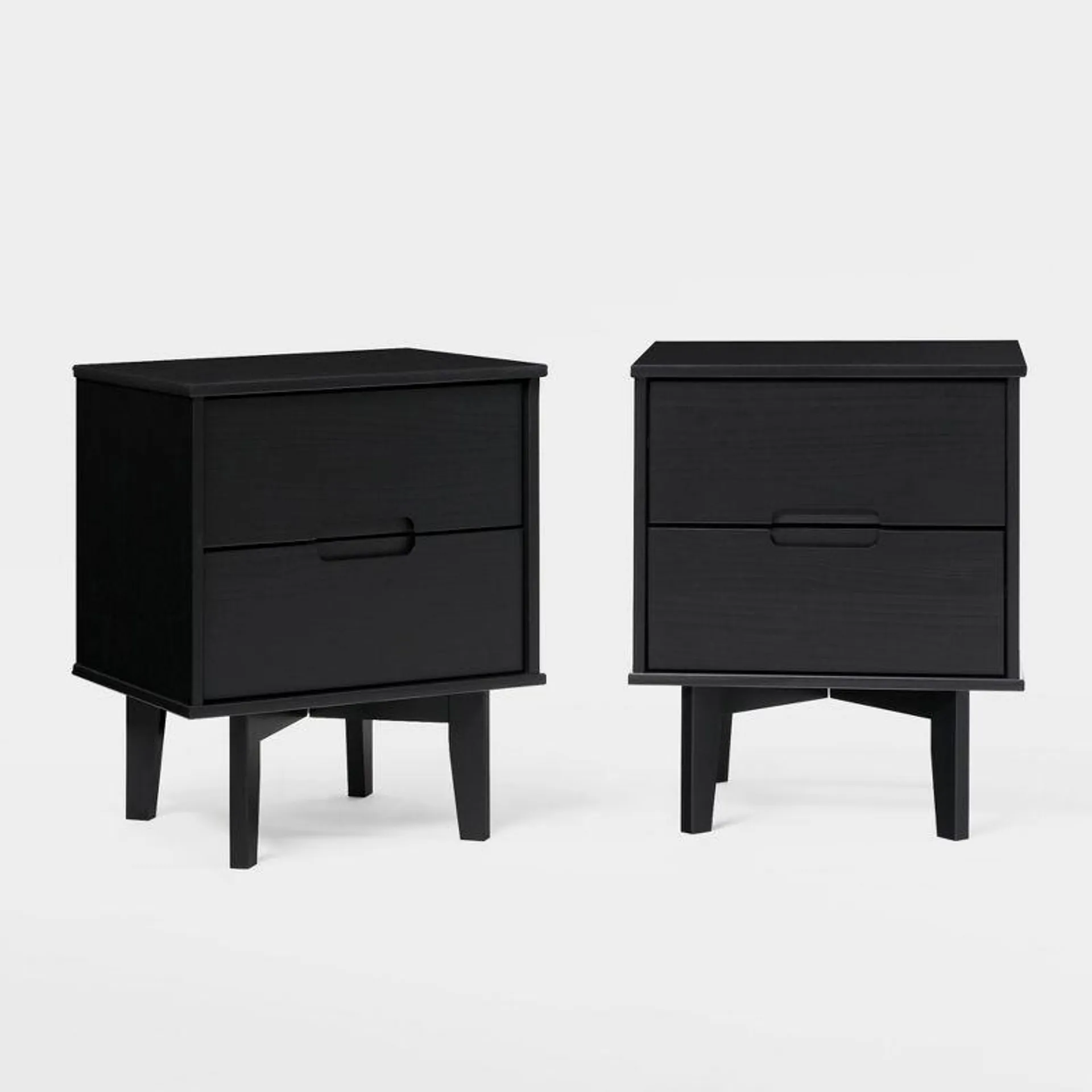 Mid-Century Modern Wood Nightstand - Saracina Home