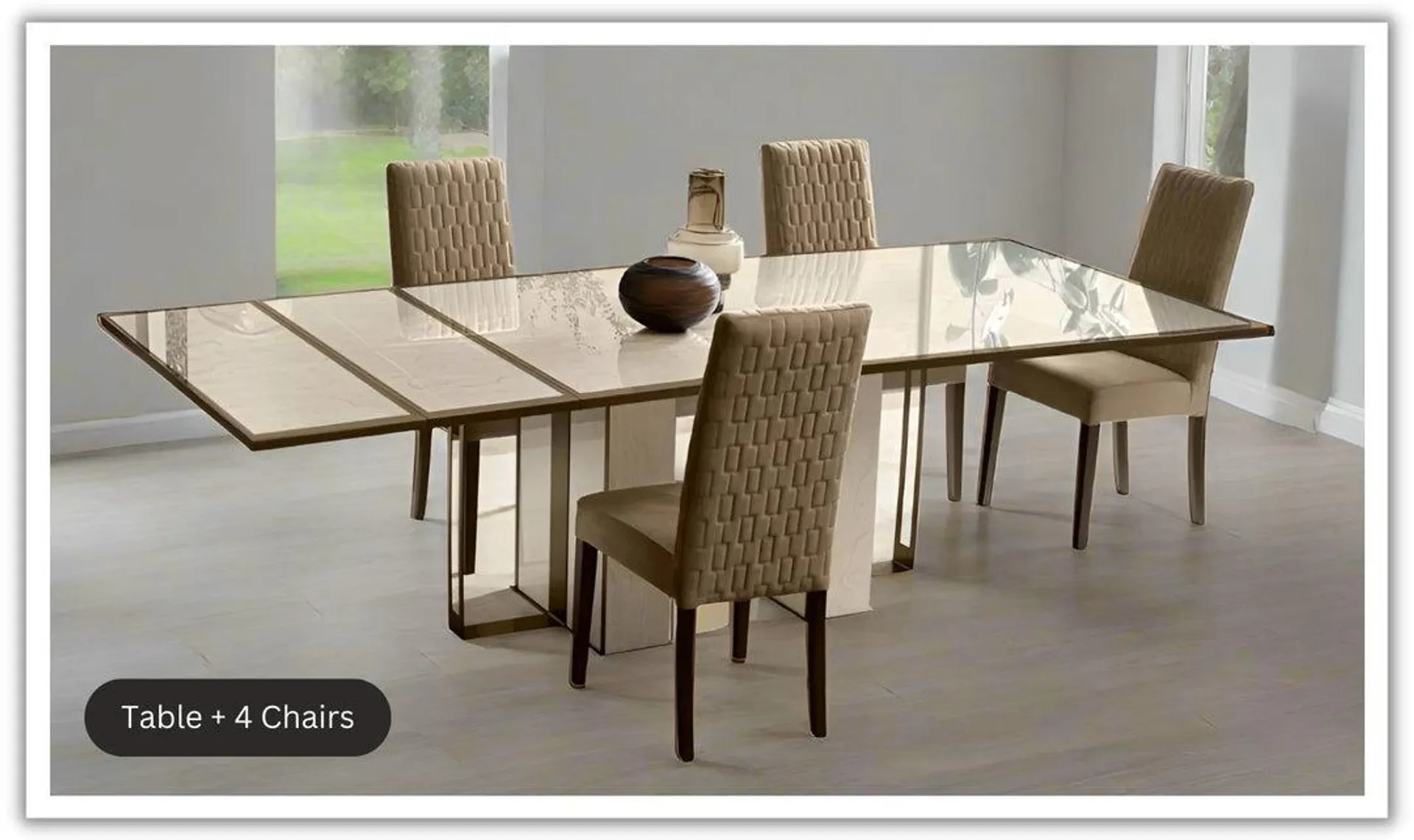 ESF Italia Poesia Rectangle Dining Room Set with Extendable Table