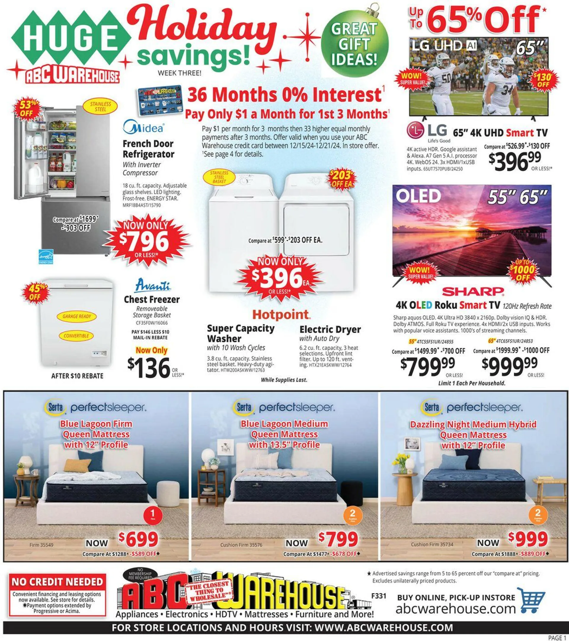 ABC Warehouse Current weekly ad - 1