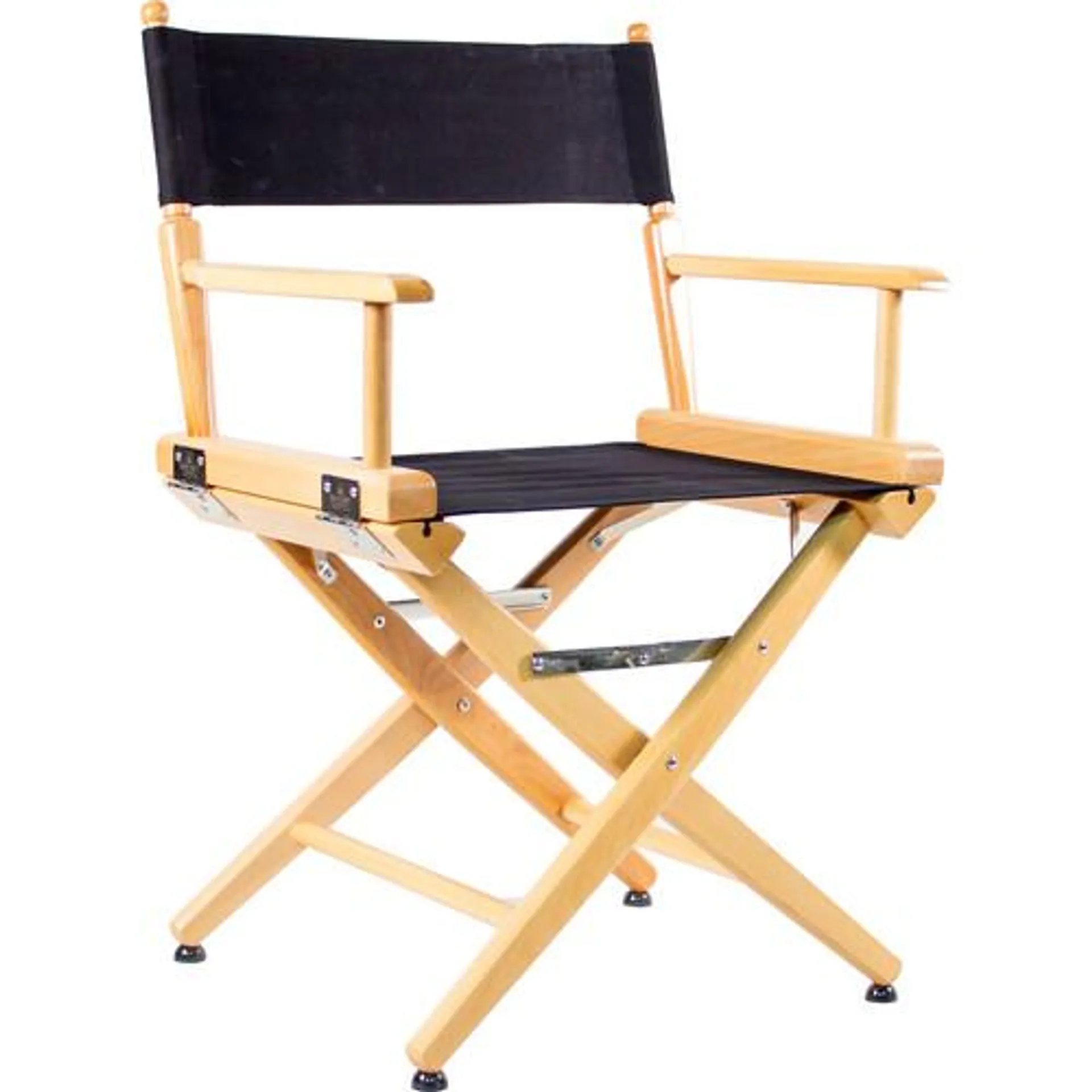 Filmcraft Pro Series Short Director's Chair (18", Natural Frame, Black Canvas)