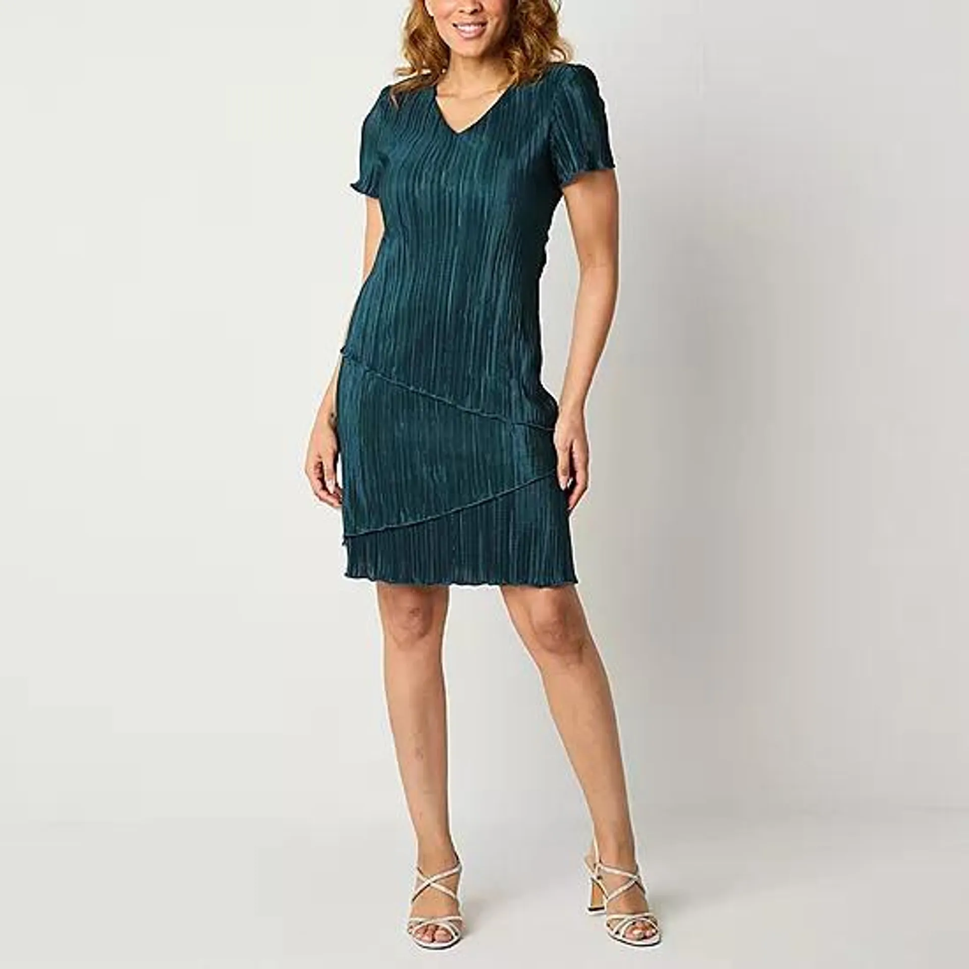 new! Connected Apparel Short Sleeve Shift Dress