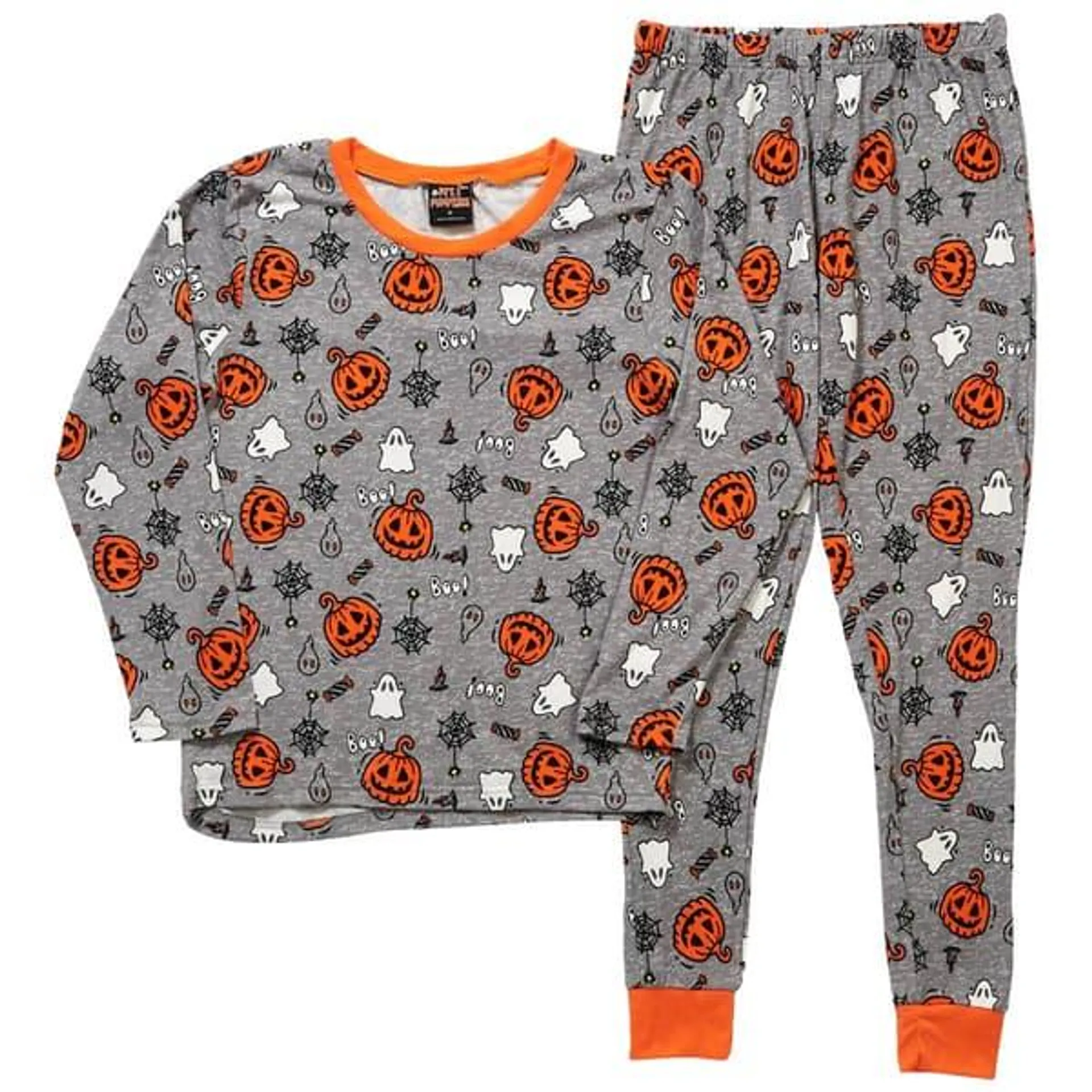 Womens PJ’s & Pumpkins Long Sleeve Halloween Jogger Pajama Set