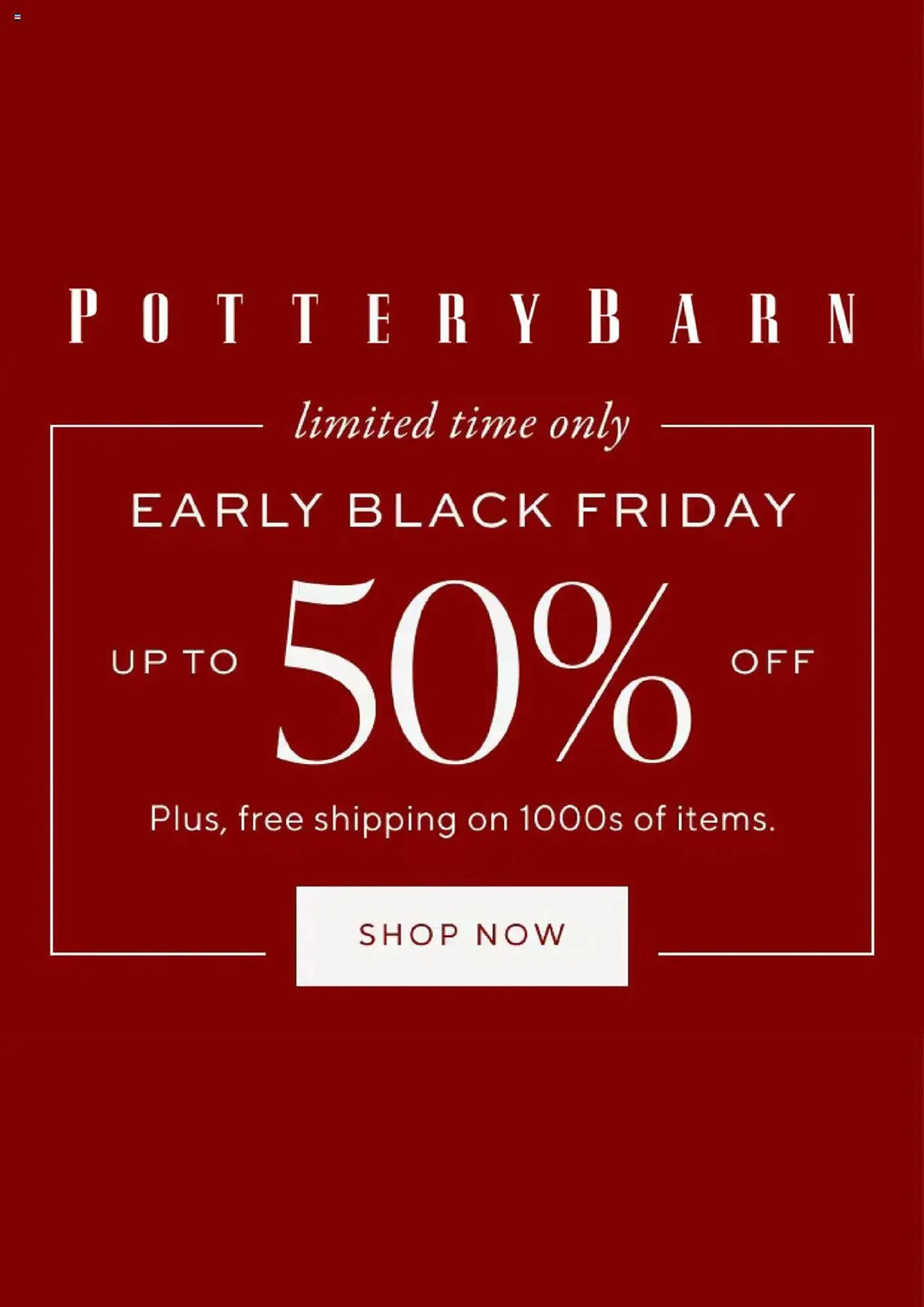 Pottery Barn Weekly Ad - 1