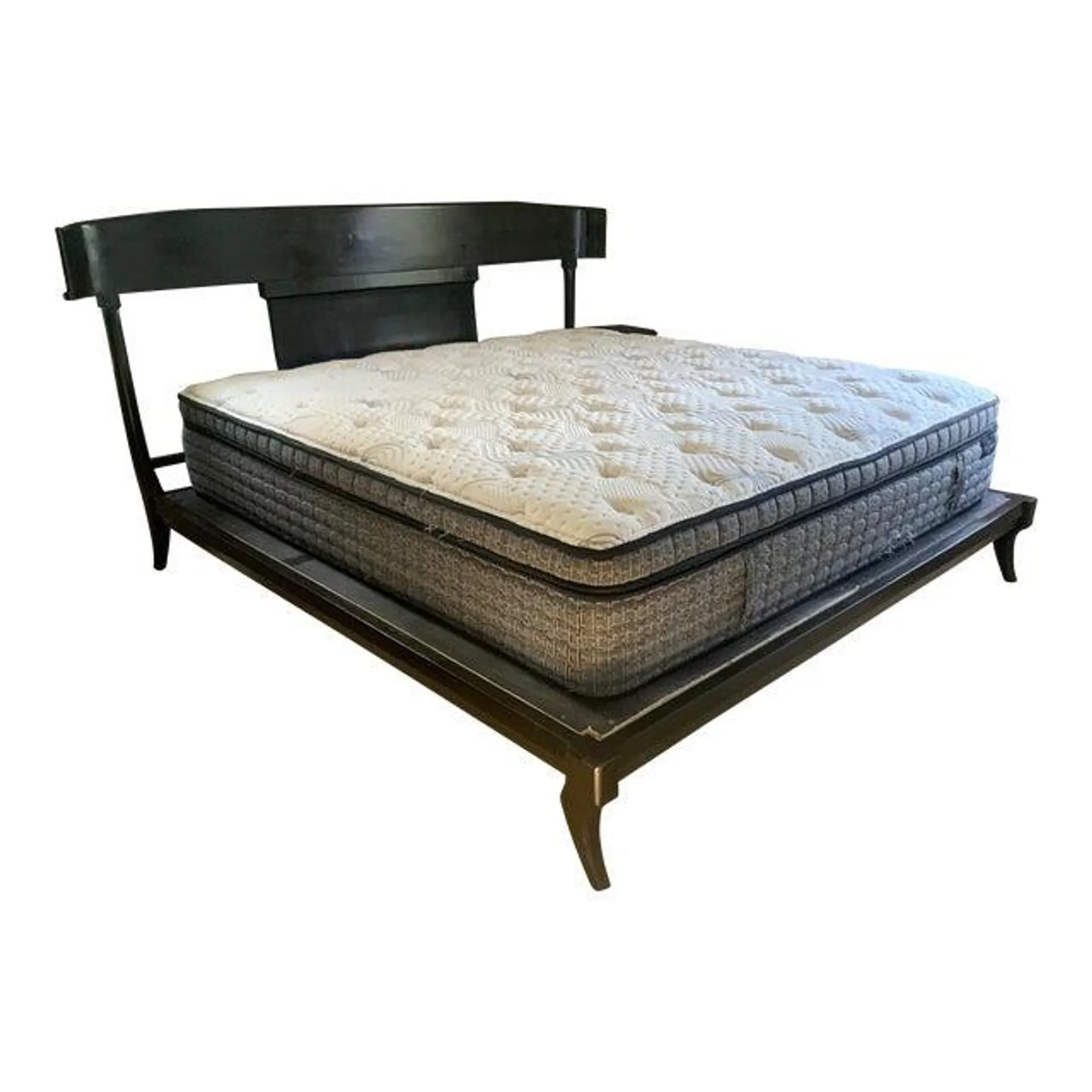 Mid Century Modern Klismos Style Queen Bedframe