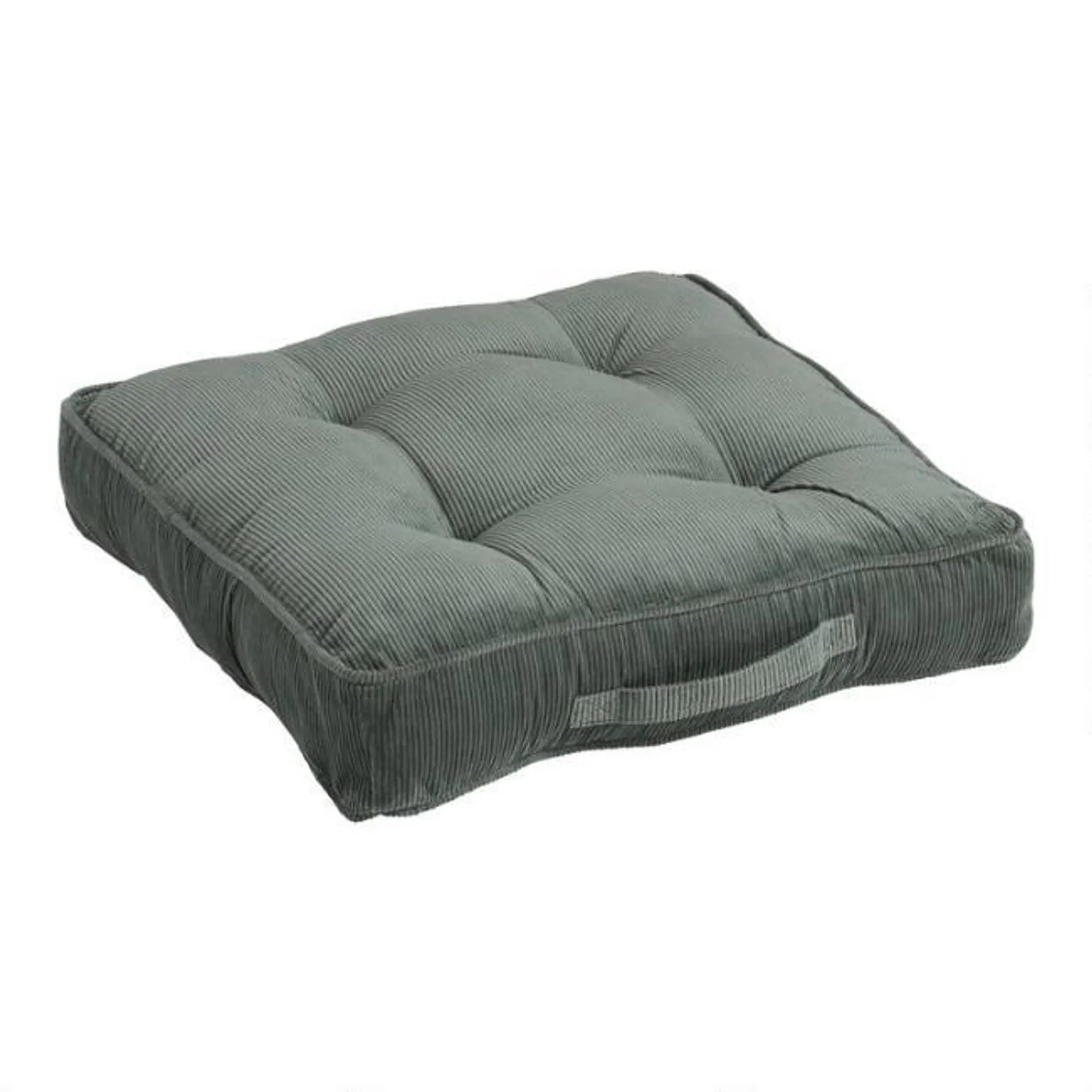 Tufted Corduroy Gusseted Floor Cushion