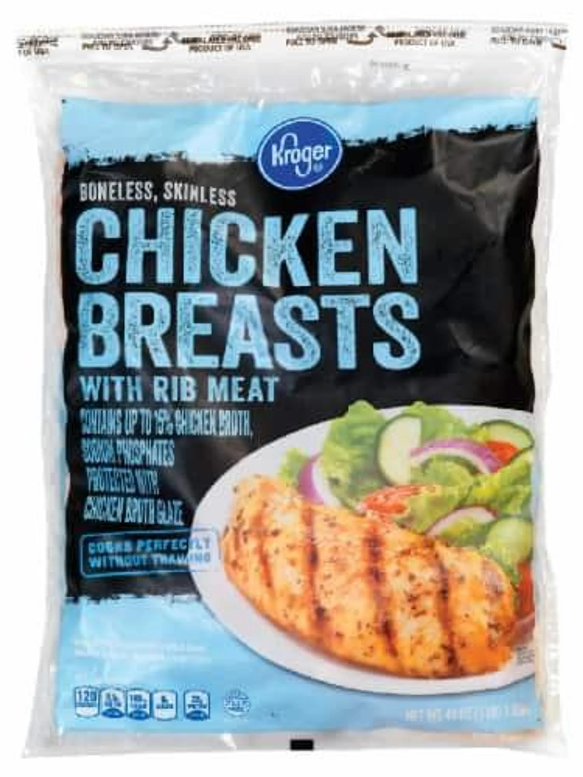 Kroger® Frozen Raw Boneless Skinless Chicken Breast