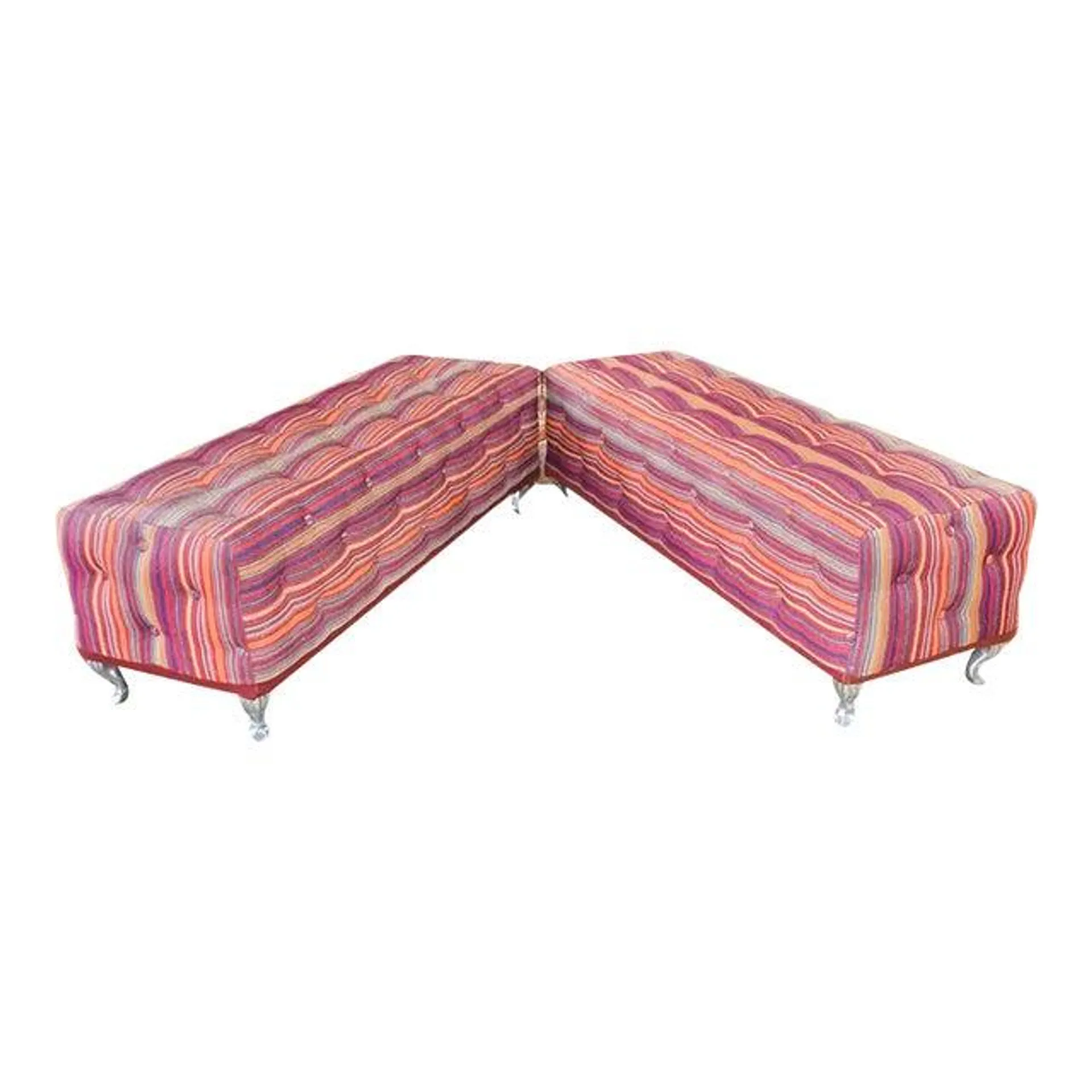 Jajim Kilim Rug Benches - a Pair