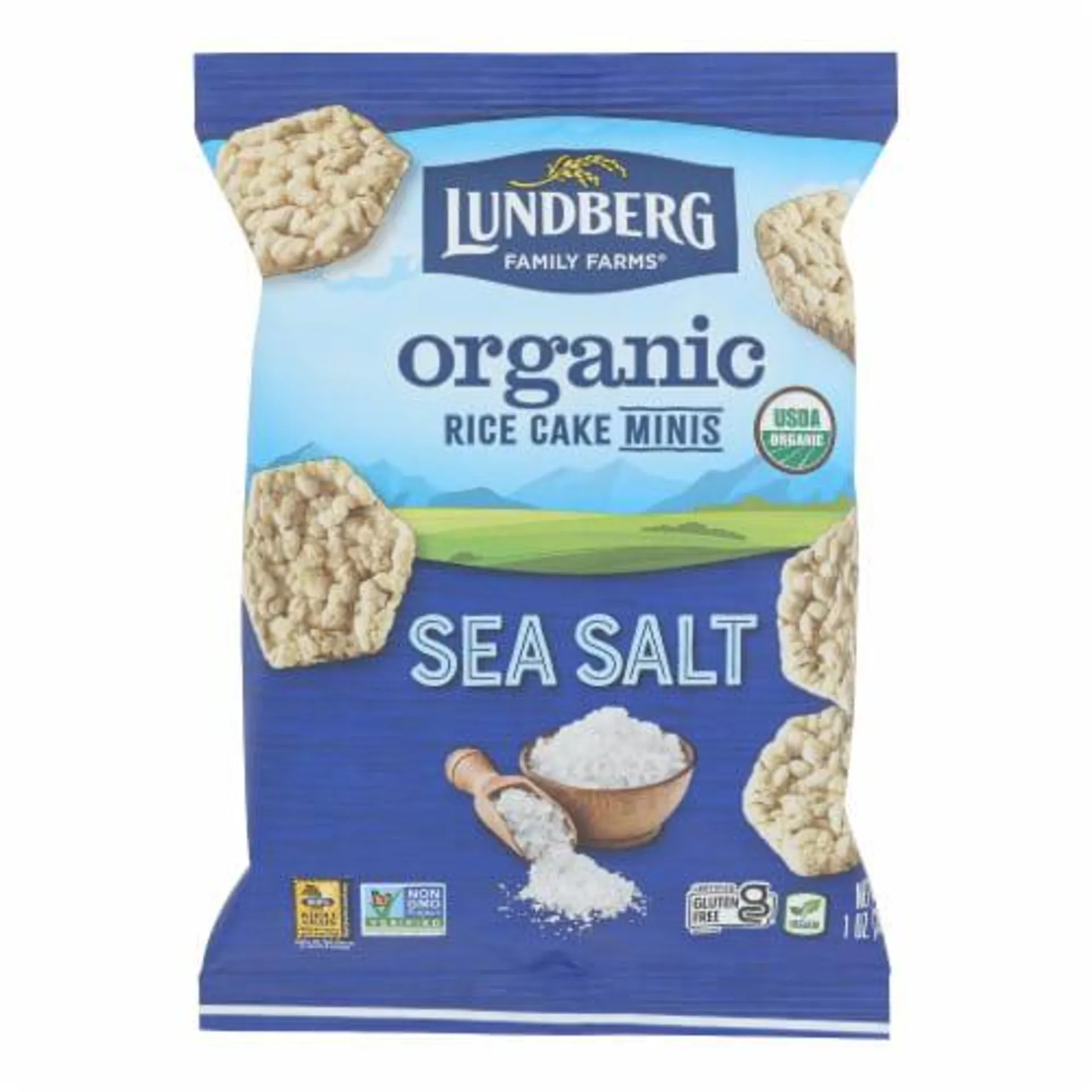 Lundberg Family Farms - Rice Cakes Mini Sea Salt - Case of 24 - 1 OZ