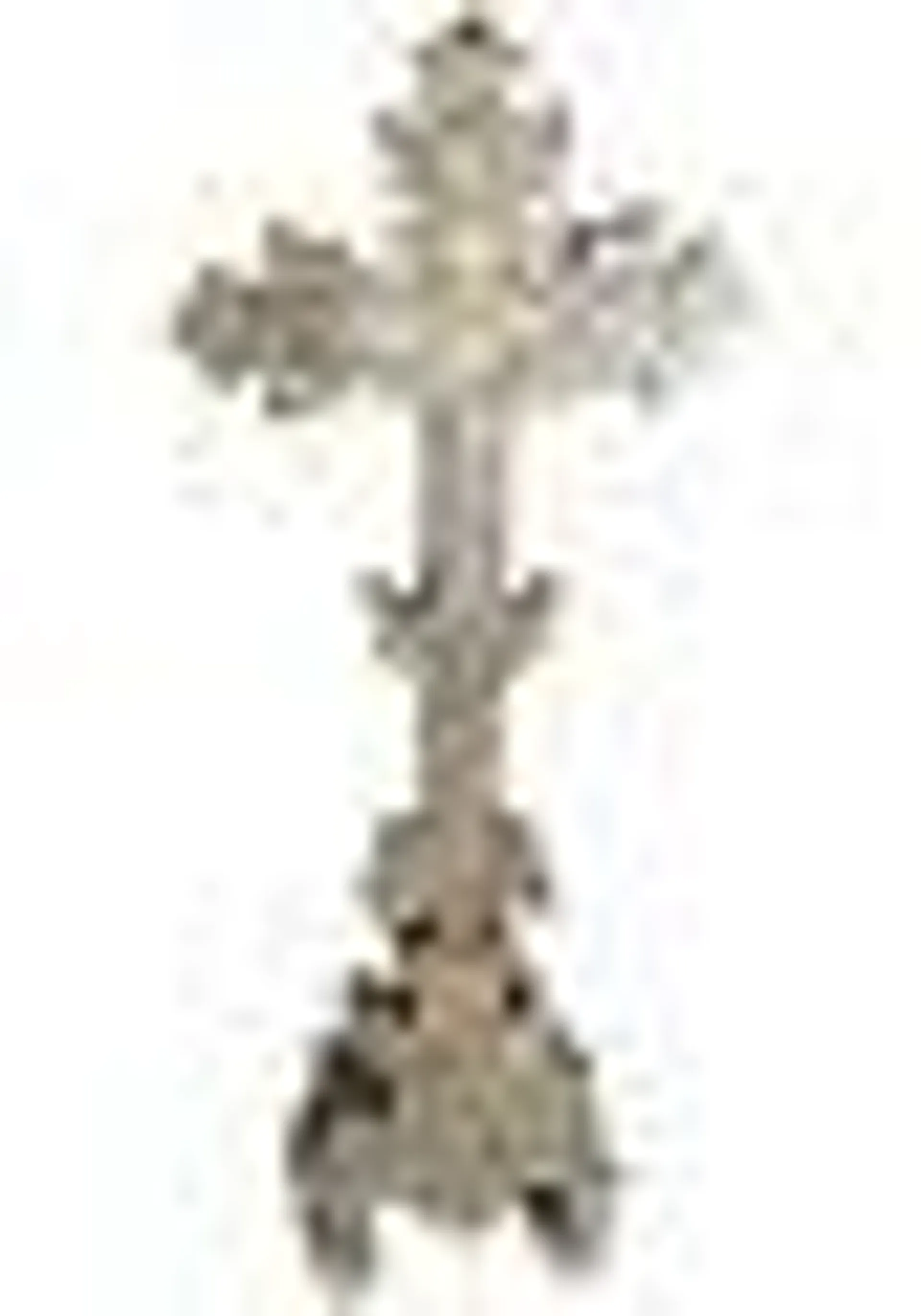 19th Century Olive Wood Crucifix Altar Cross