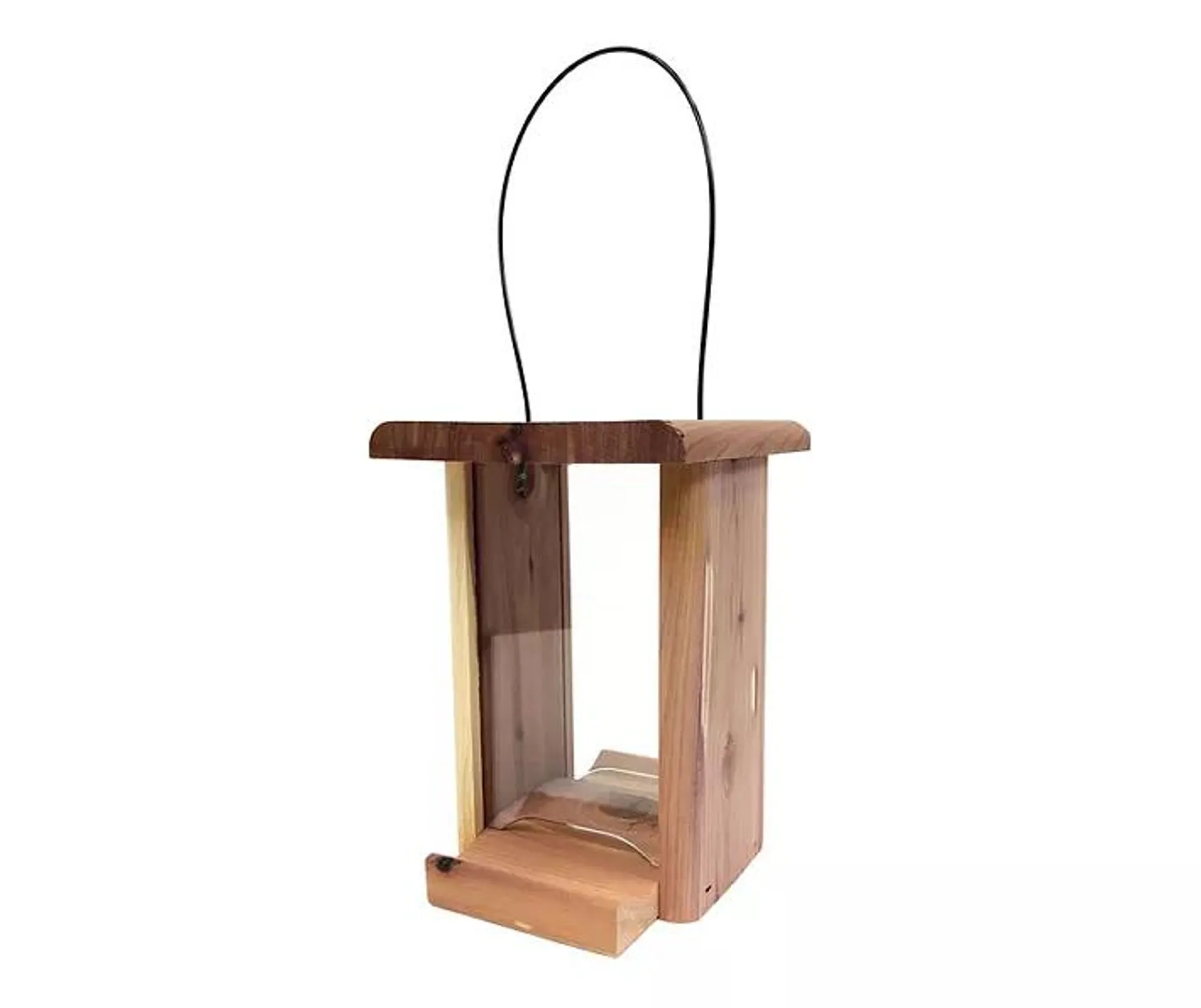 Cedar Wood Bin Bird Feeder