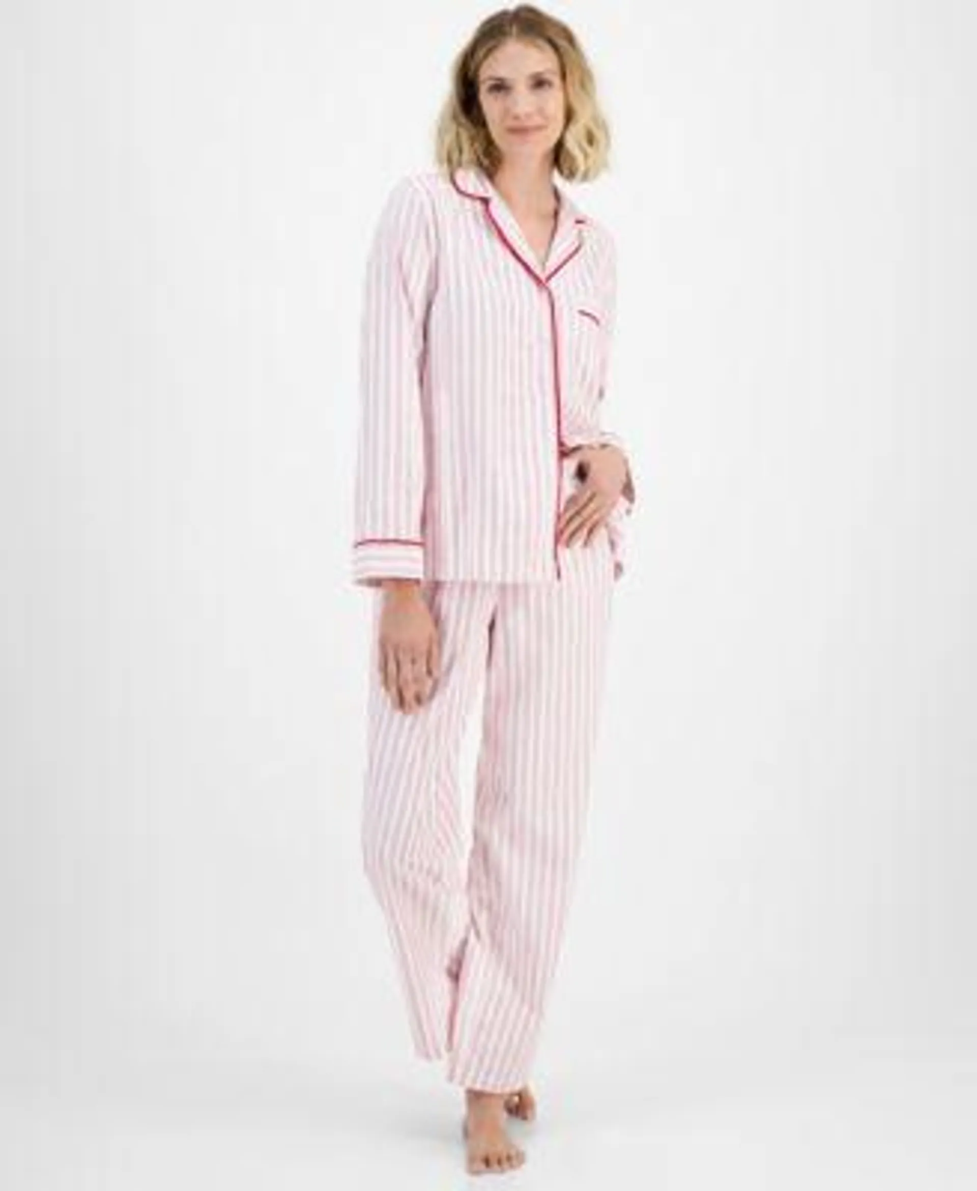 Women's 2-Pc. Cotton Flannel Packaged Pajamas Set, Created for Macy's