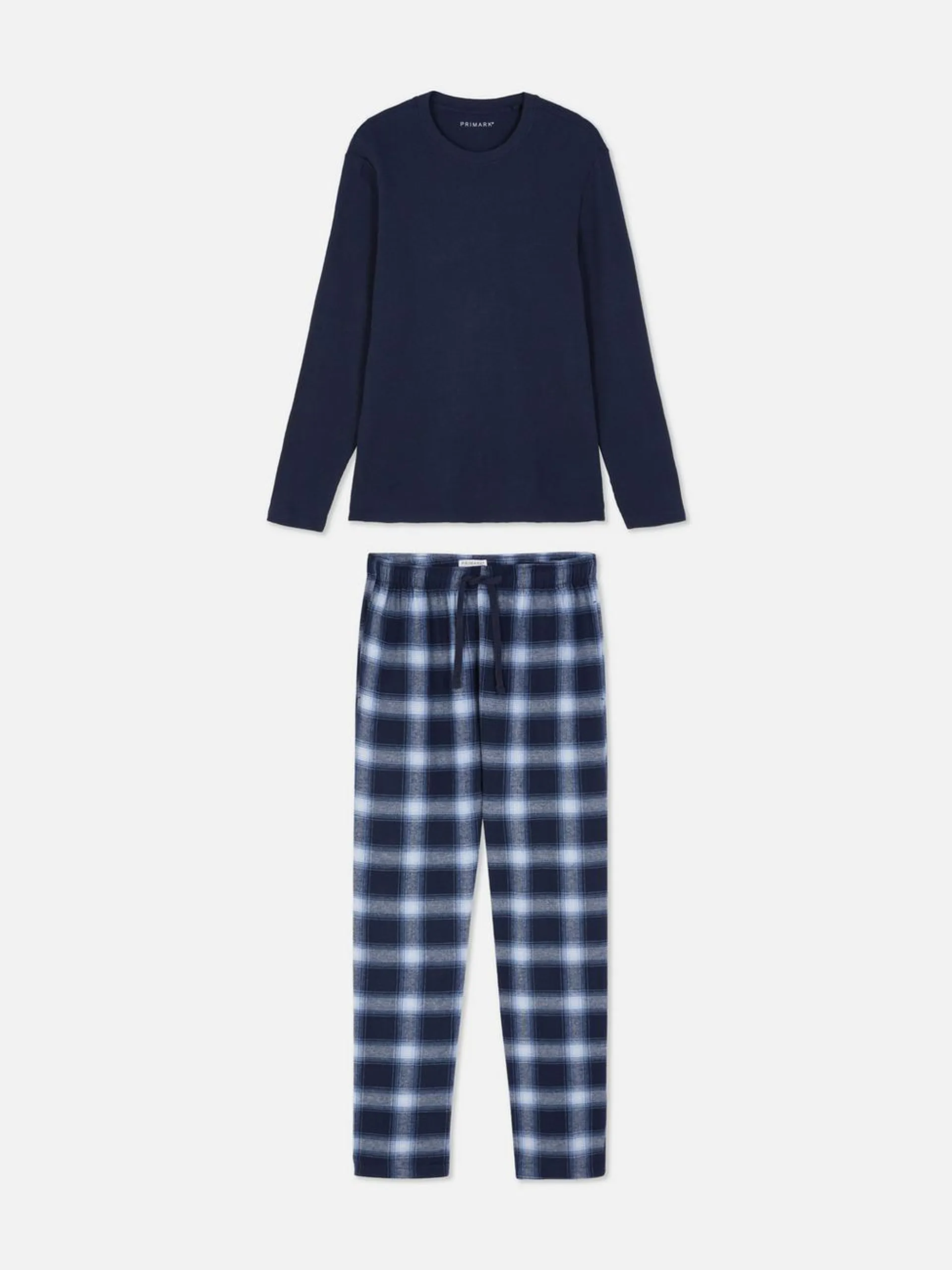 Check Brushed Cotton Pajamas