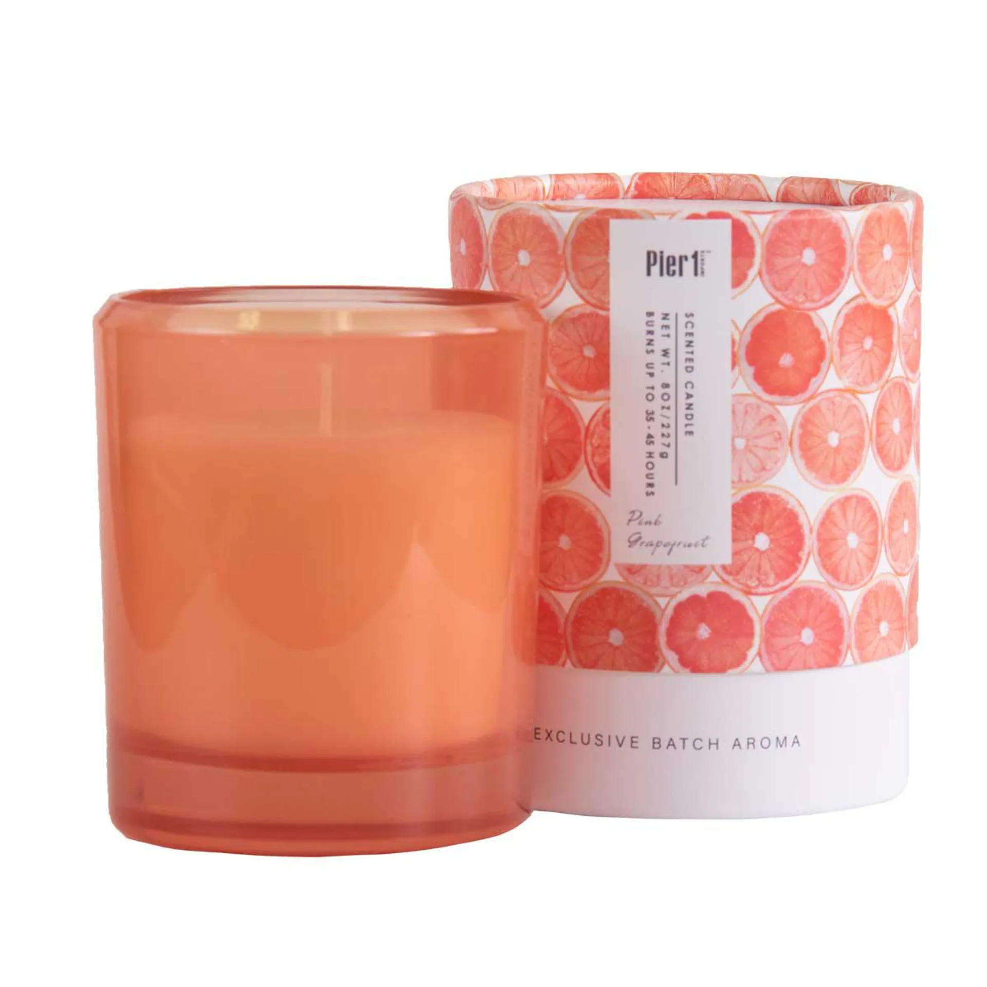 Pier 1 Pink Grapefruit 8oz Boxed Soy Candle
