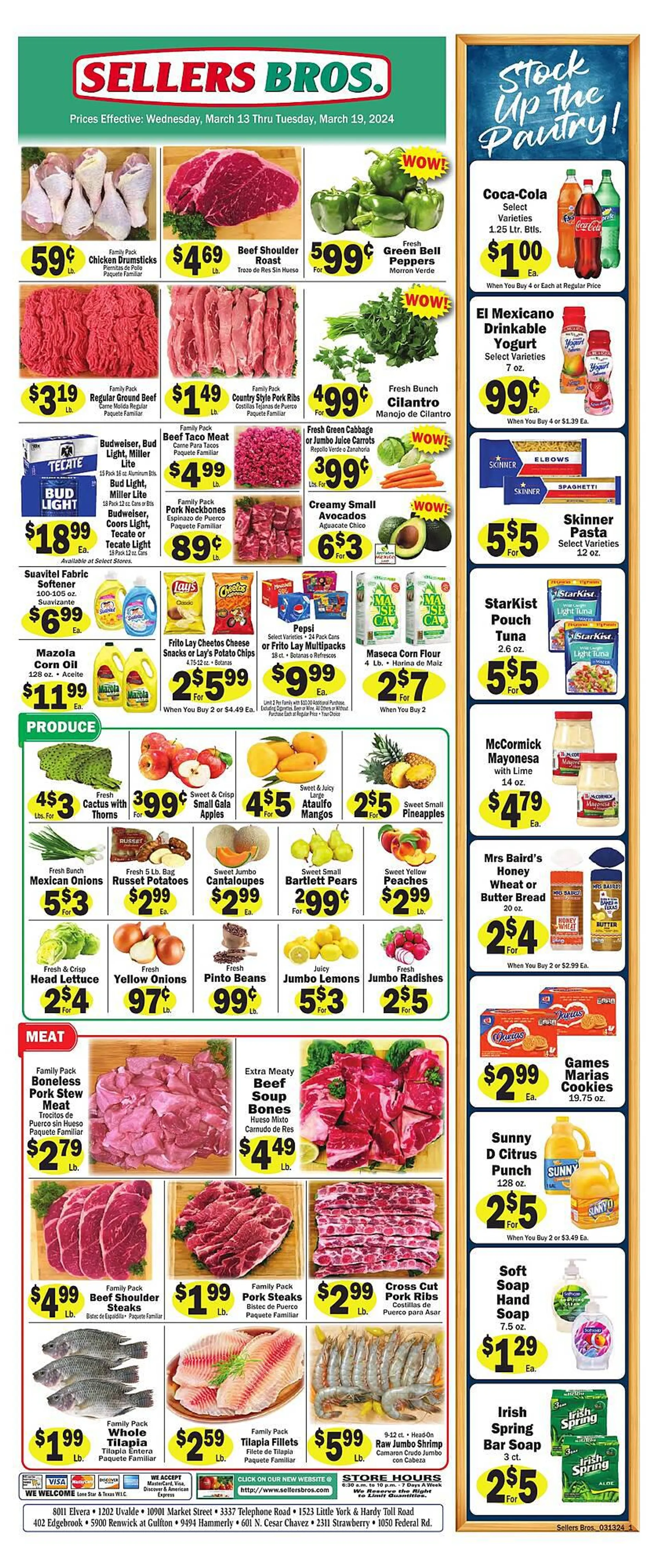 Weekly ad Sellers Bros Weekly Ad from March 13 to March 19 2024 - Page 1