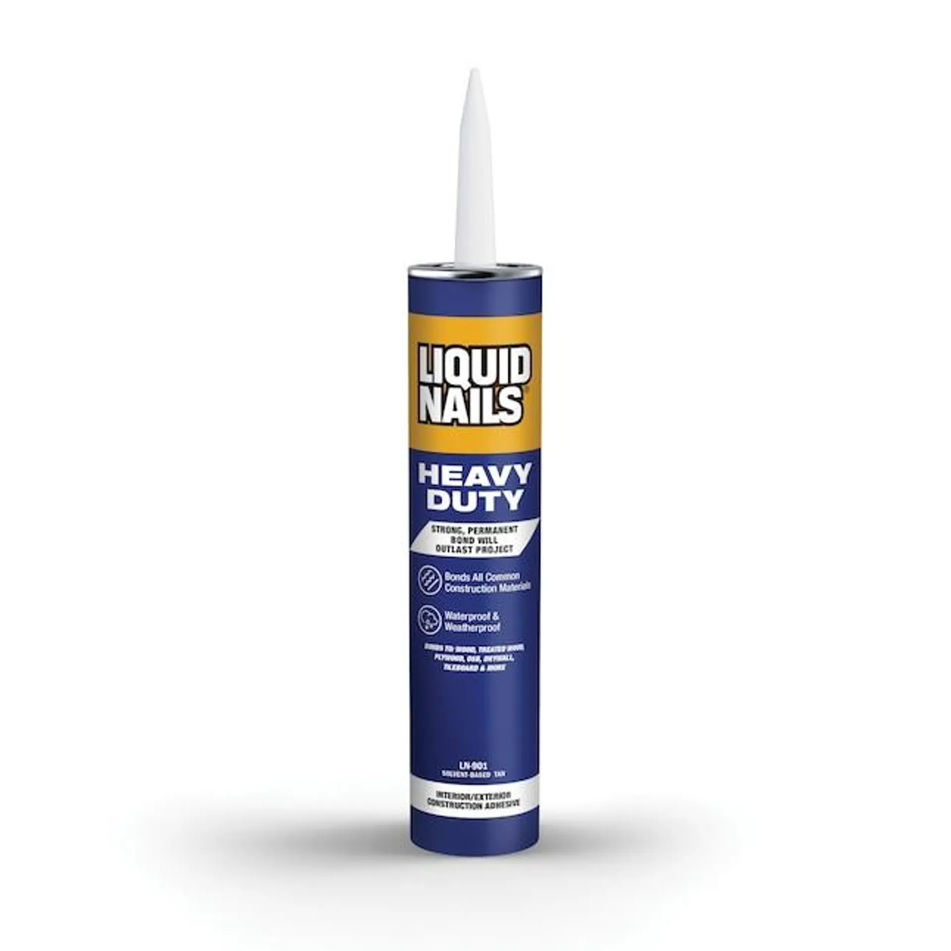 LIQUID NAILS Multi-use Construction Adhesive - Strong Bond for Various Materials - Bonus Cartridge