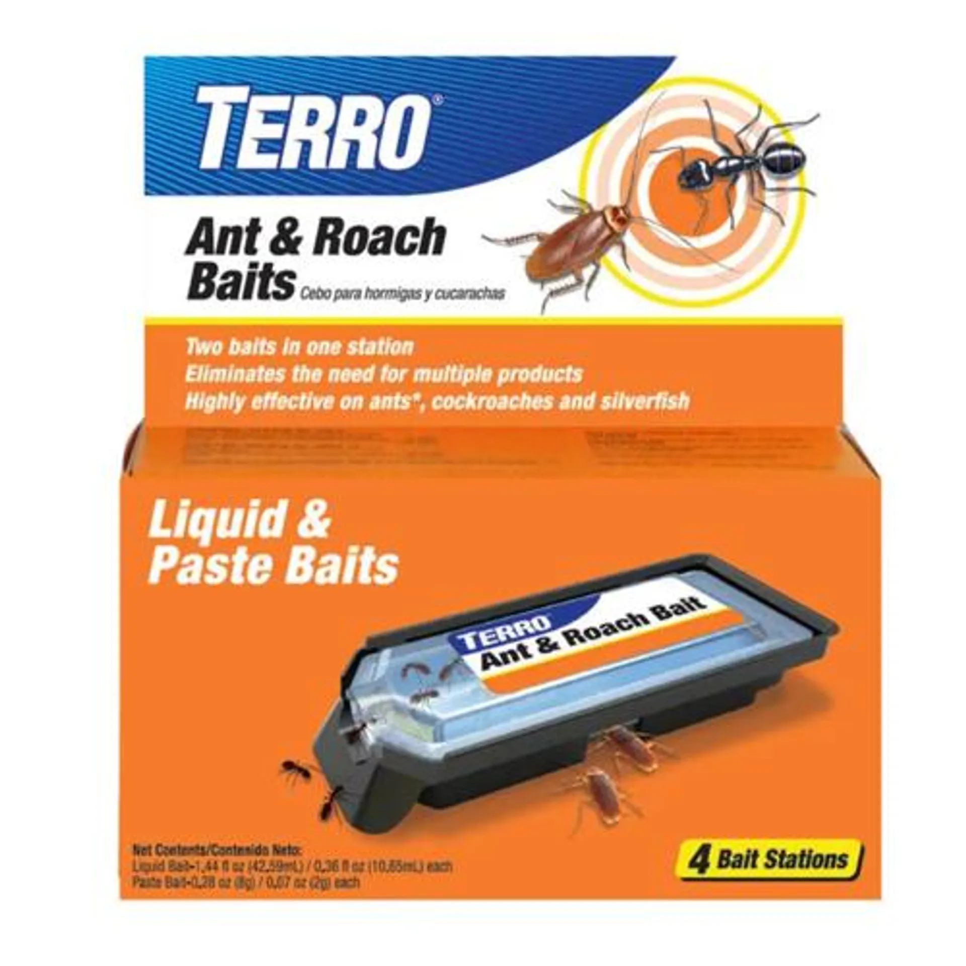 Terro Ant & Roach Baits- 4pk