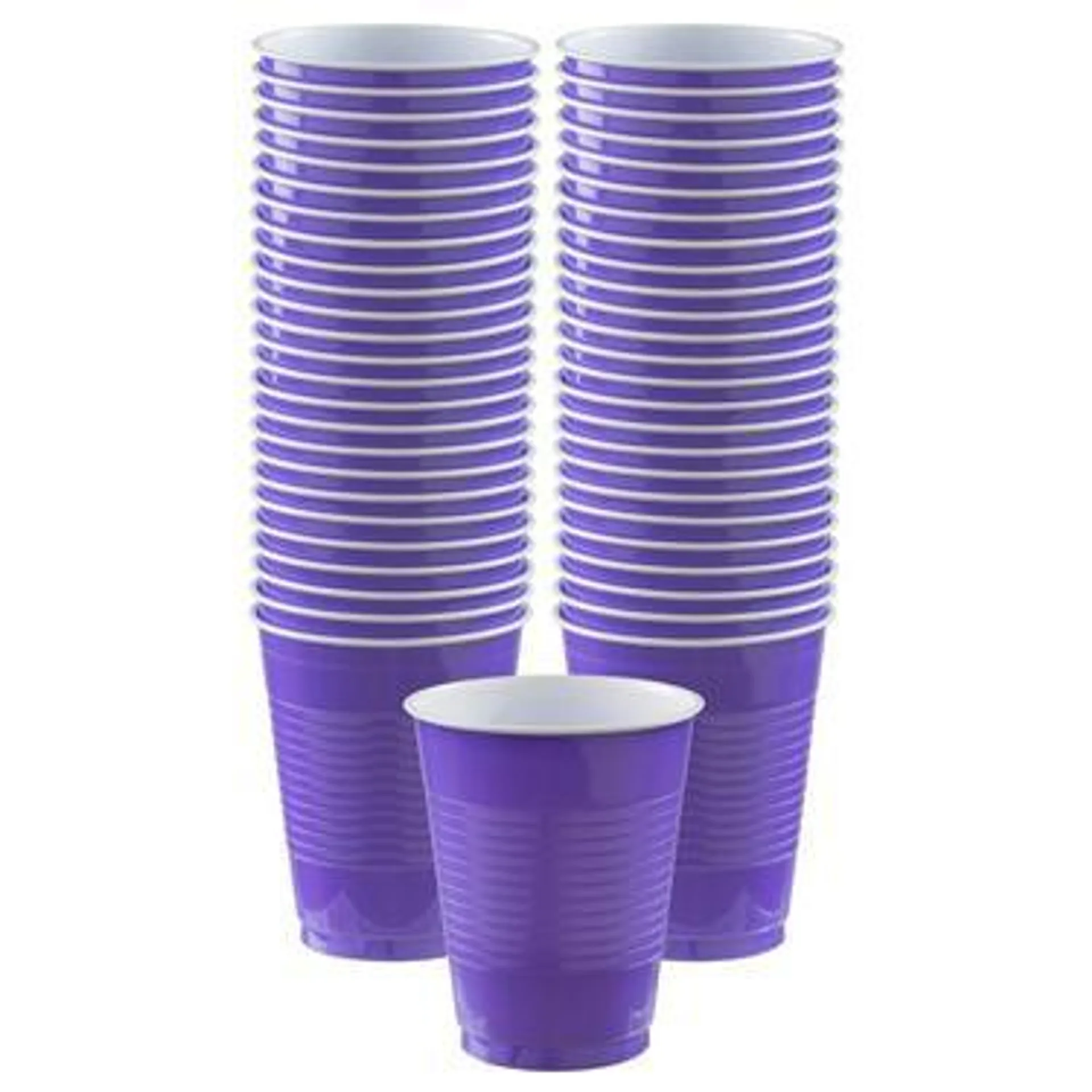 Purple Plastic Cups, 16oz, 50ct