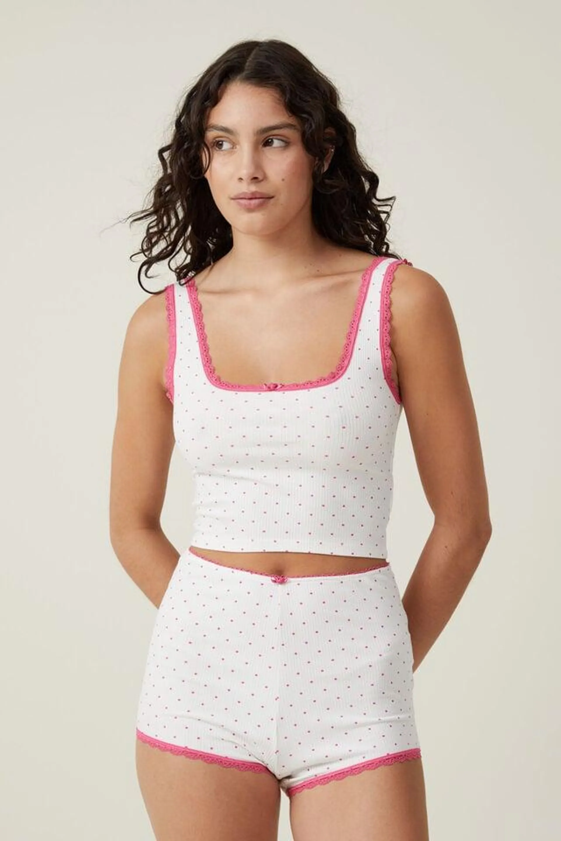 Rib Lace Tank