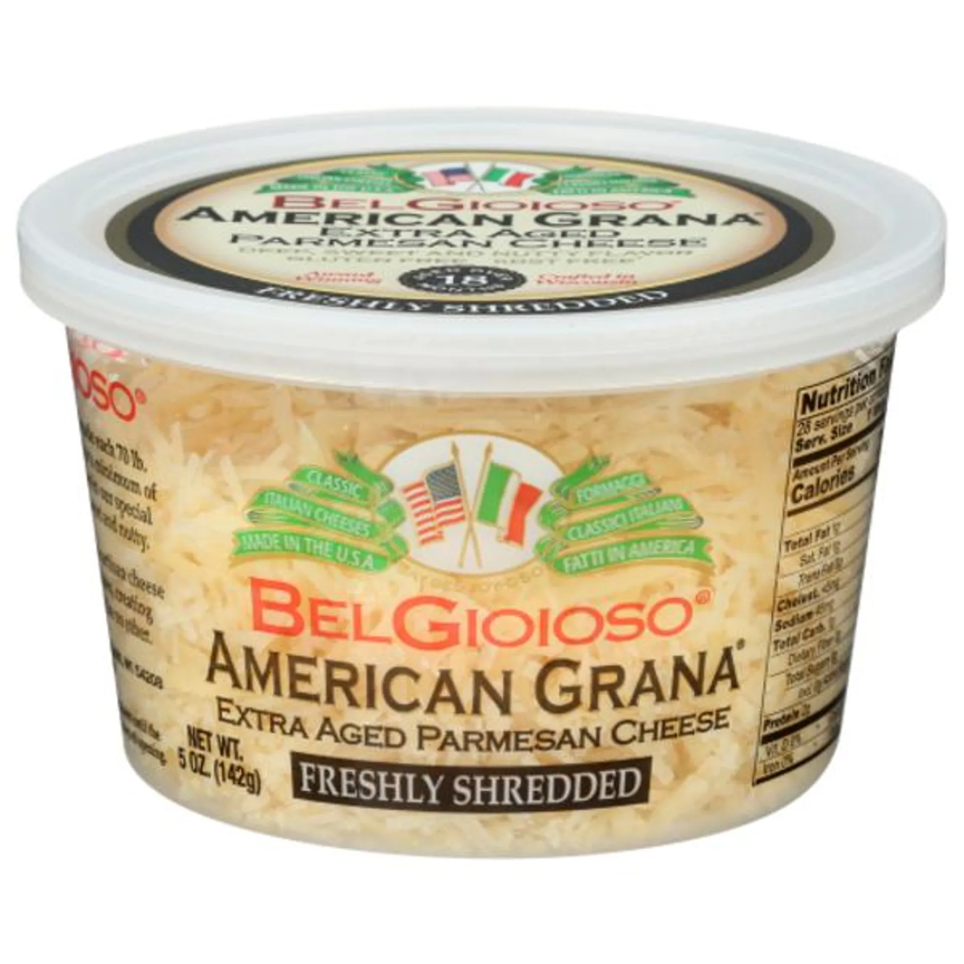 Belgioioso American Grana Freshly Shredded Cheese