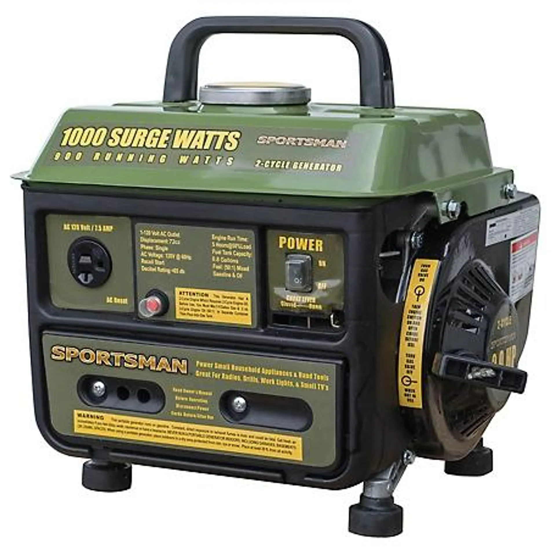 Sportsman 1,000/900-Watt Gasoline Powered Portable Generator