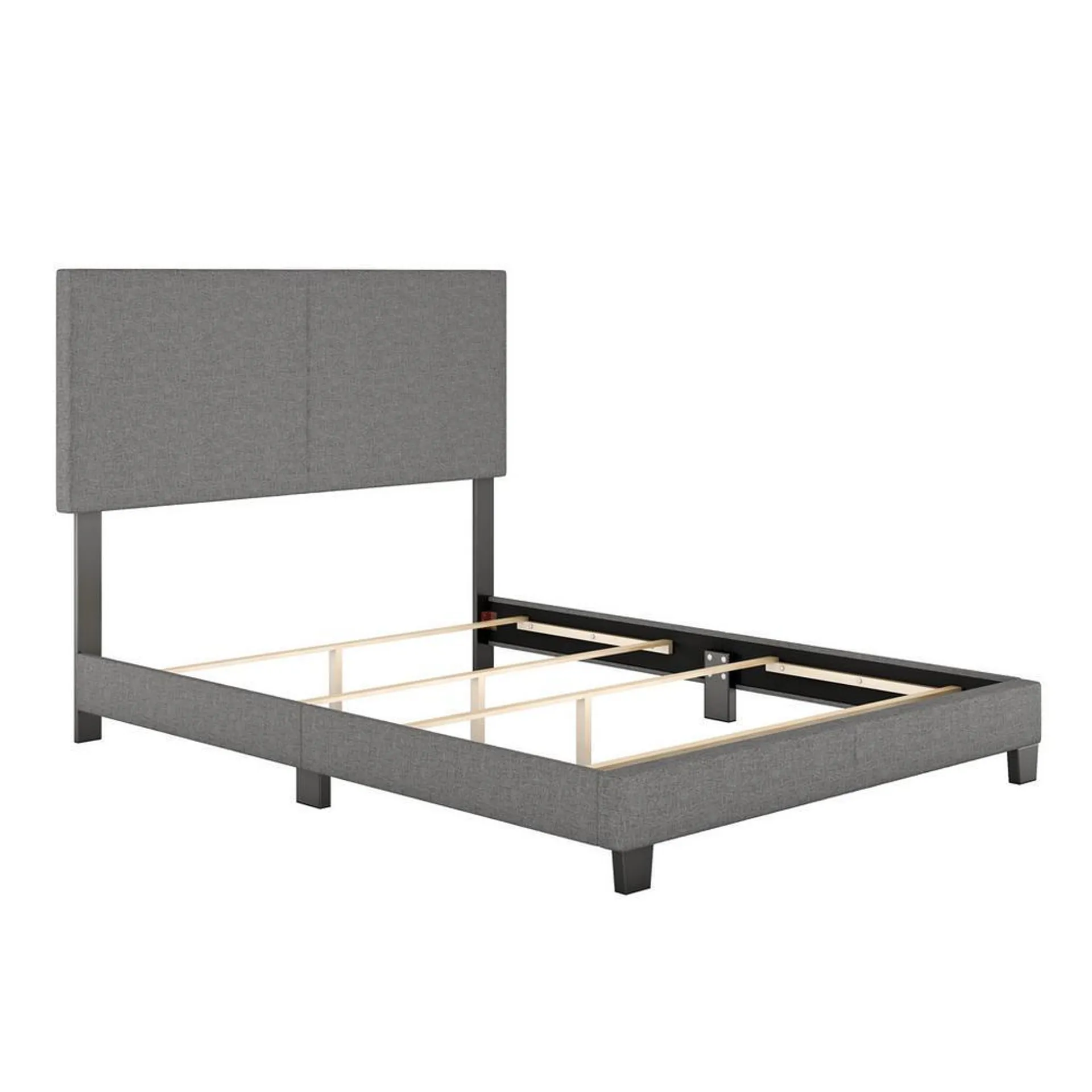 Malta Queen Grey Fabric Bed