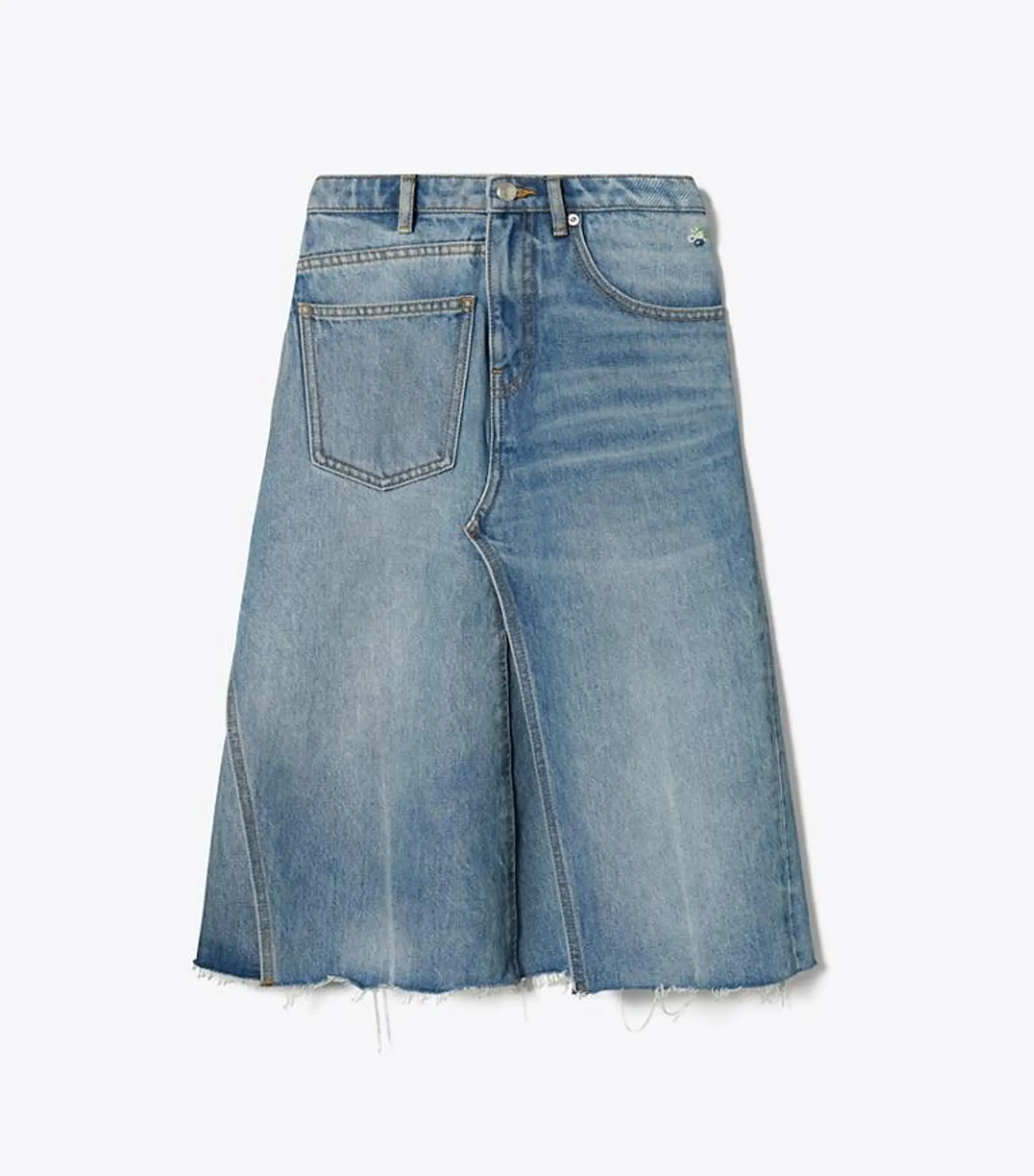 DECONSTRUCTED DENIM SKIRT