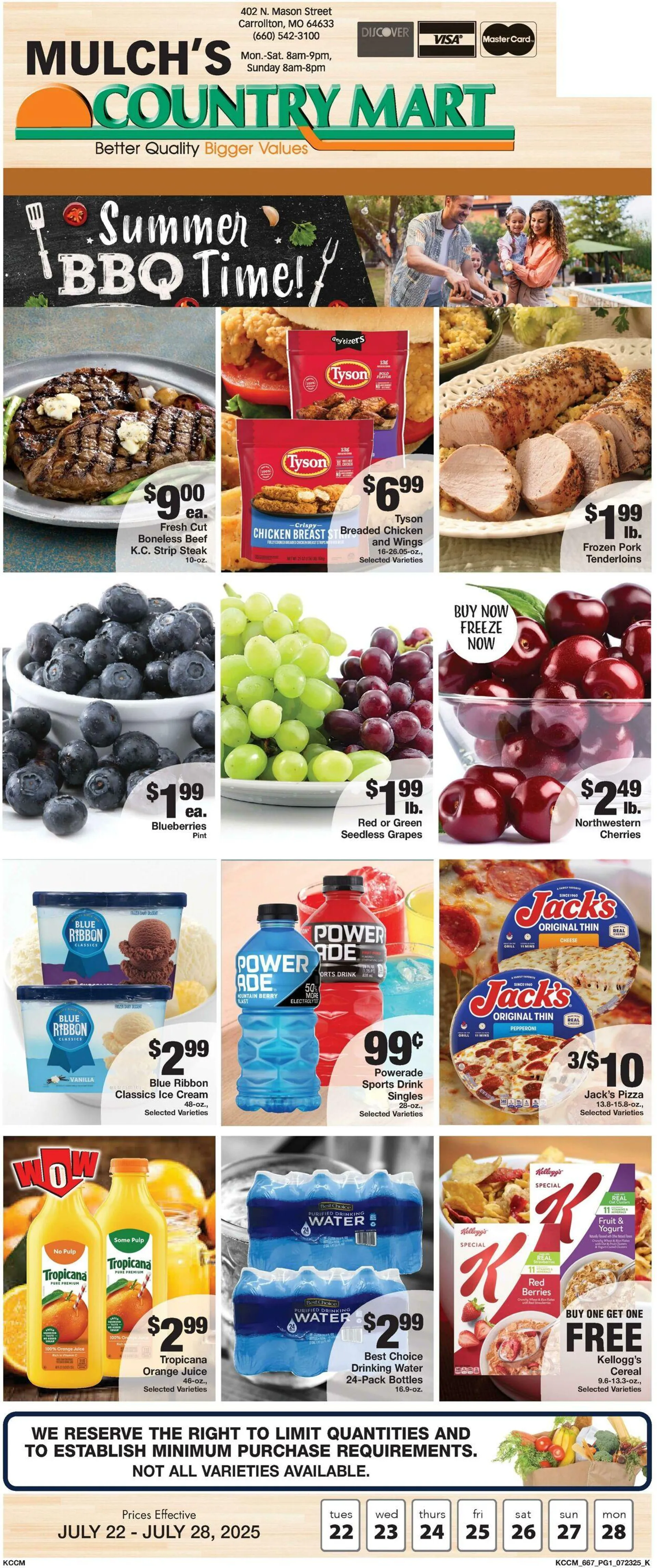 Weekly ad Country Mart from July 22 to July 28 2025 - Page 1