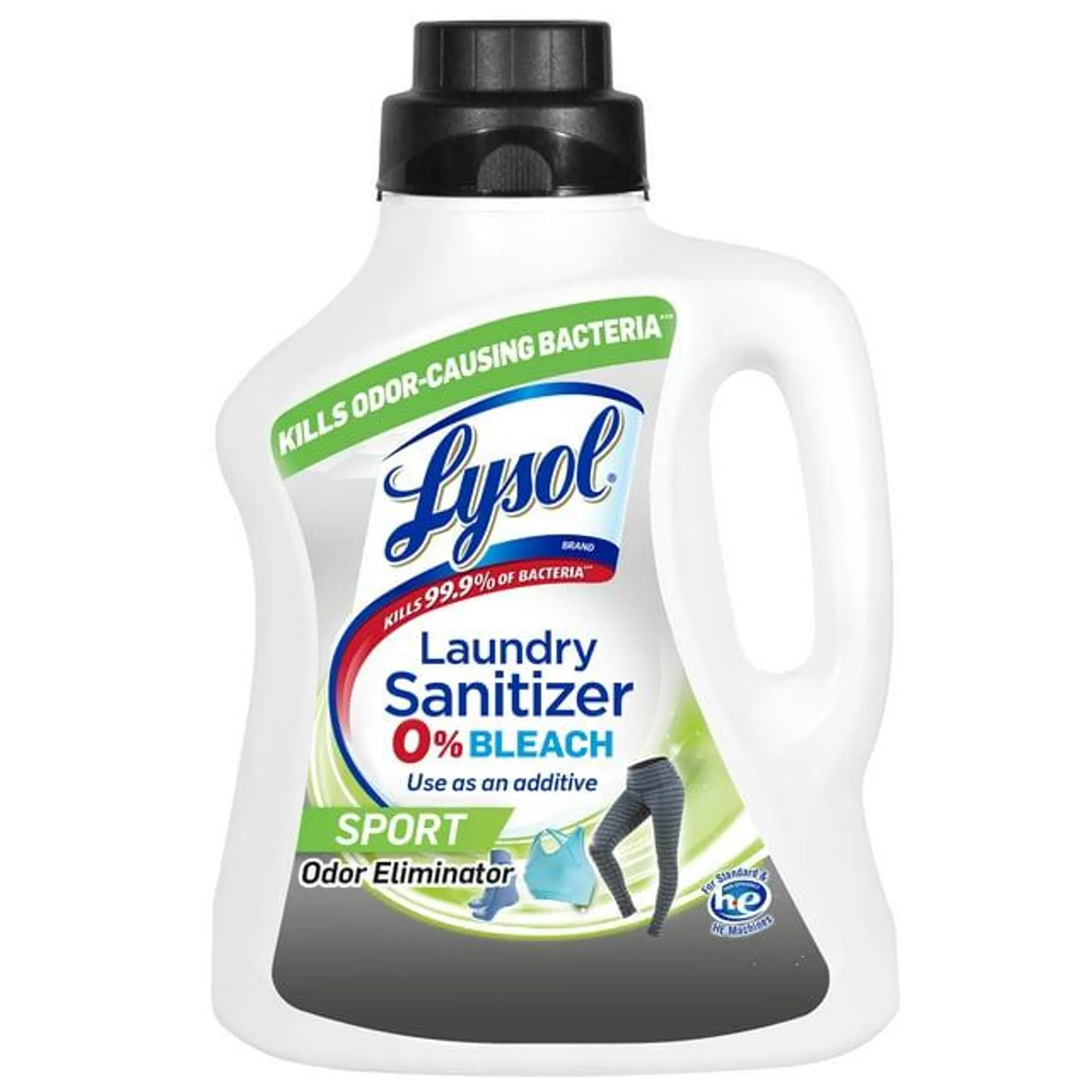 Lysol Sport Laundry Sanitizer Additive, Sanitizing Liquid for Gym Clothes and Activewear, Eliminates Odor Causing Bacteria, 90oz