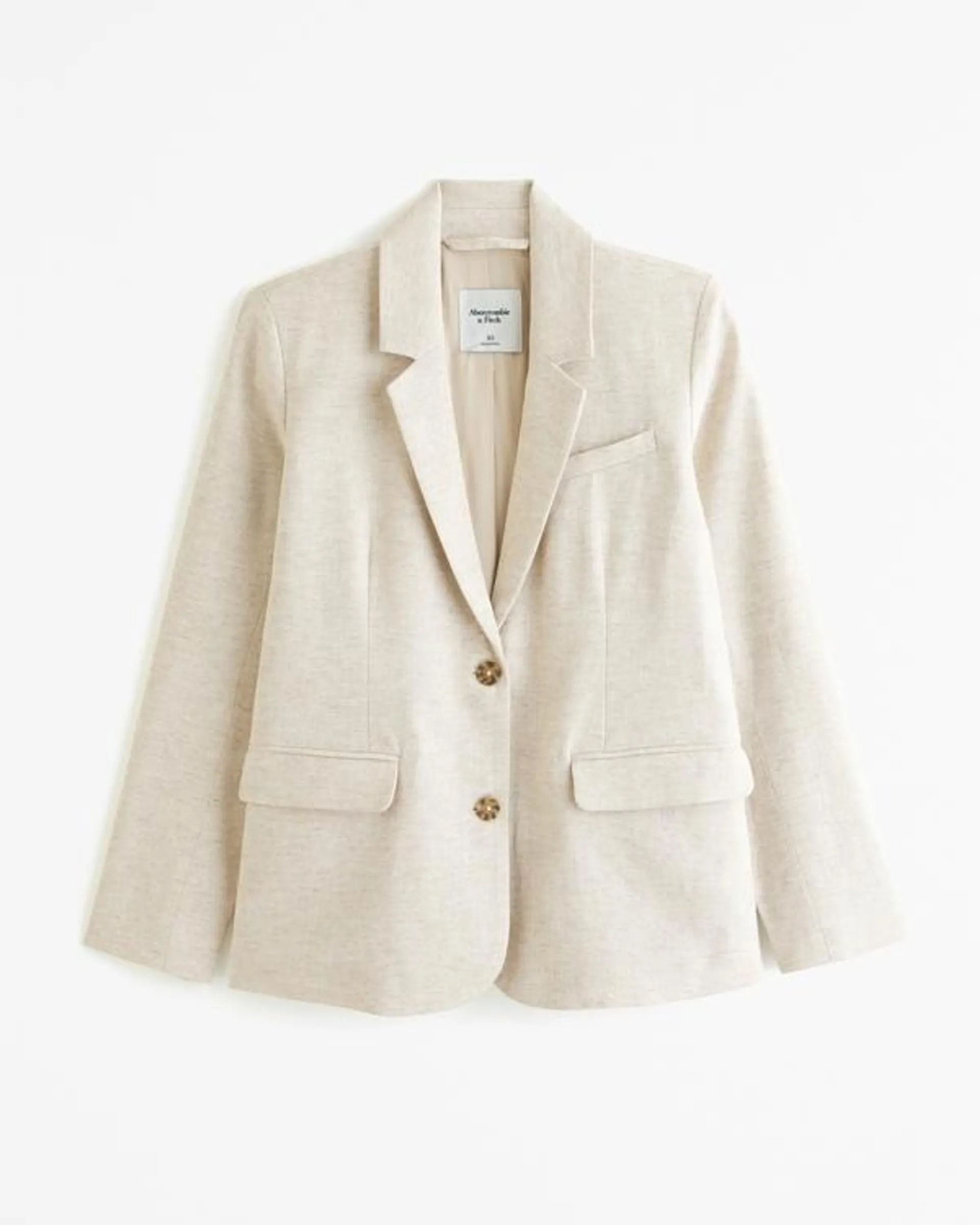 Linen-Blend Blazer