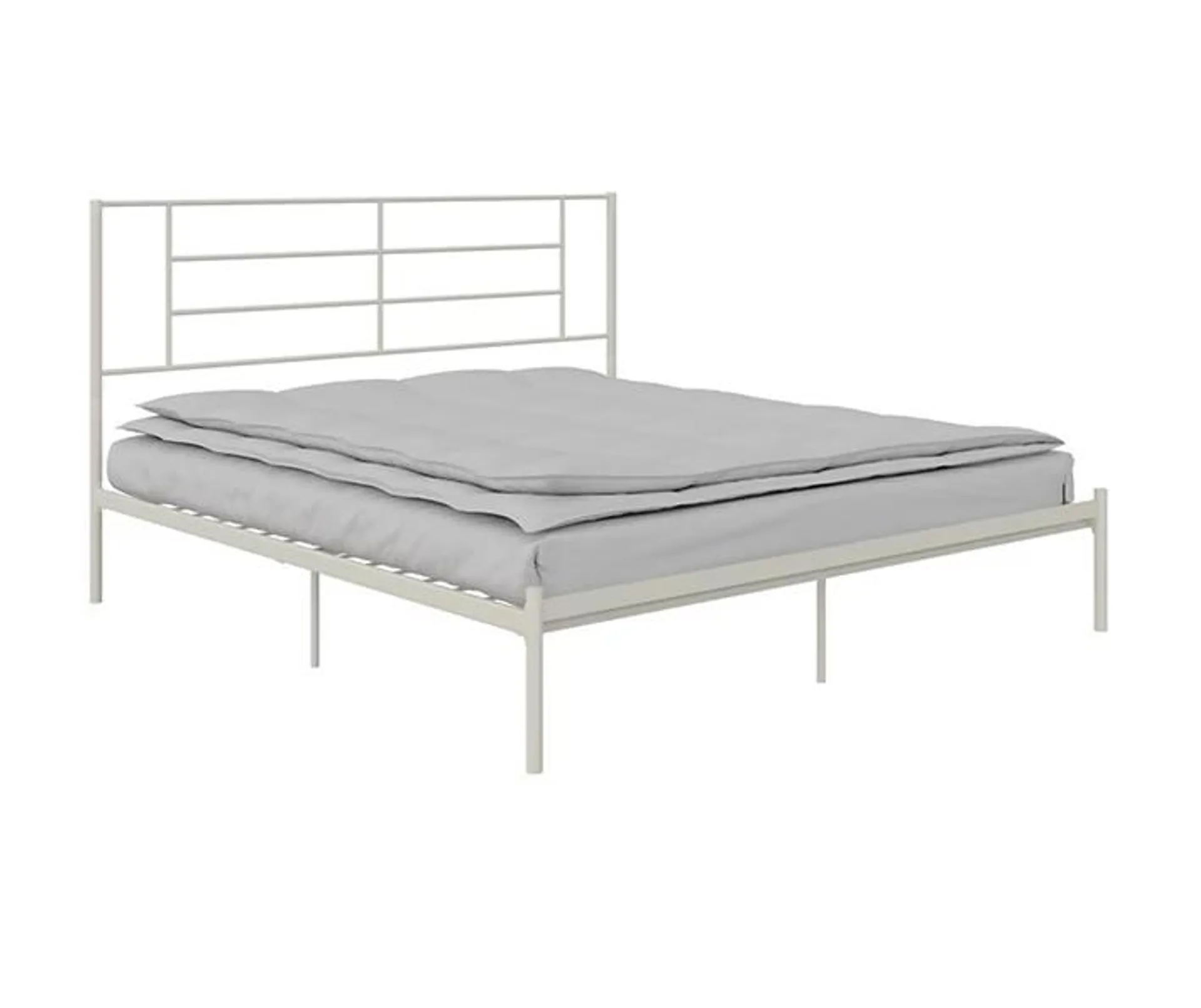 RealRooms Praxis White King Platform Bed