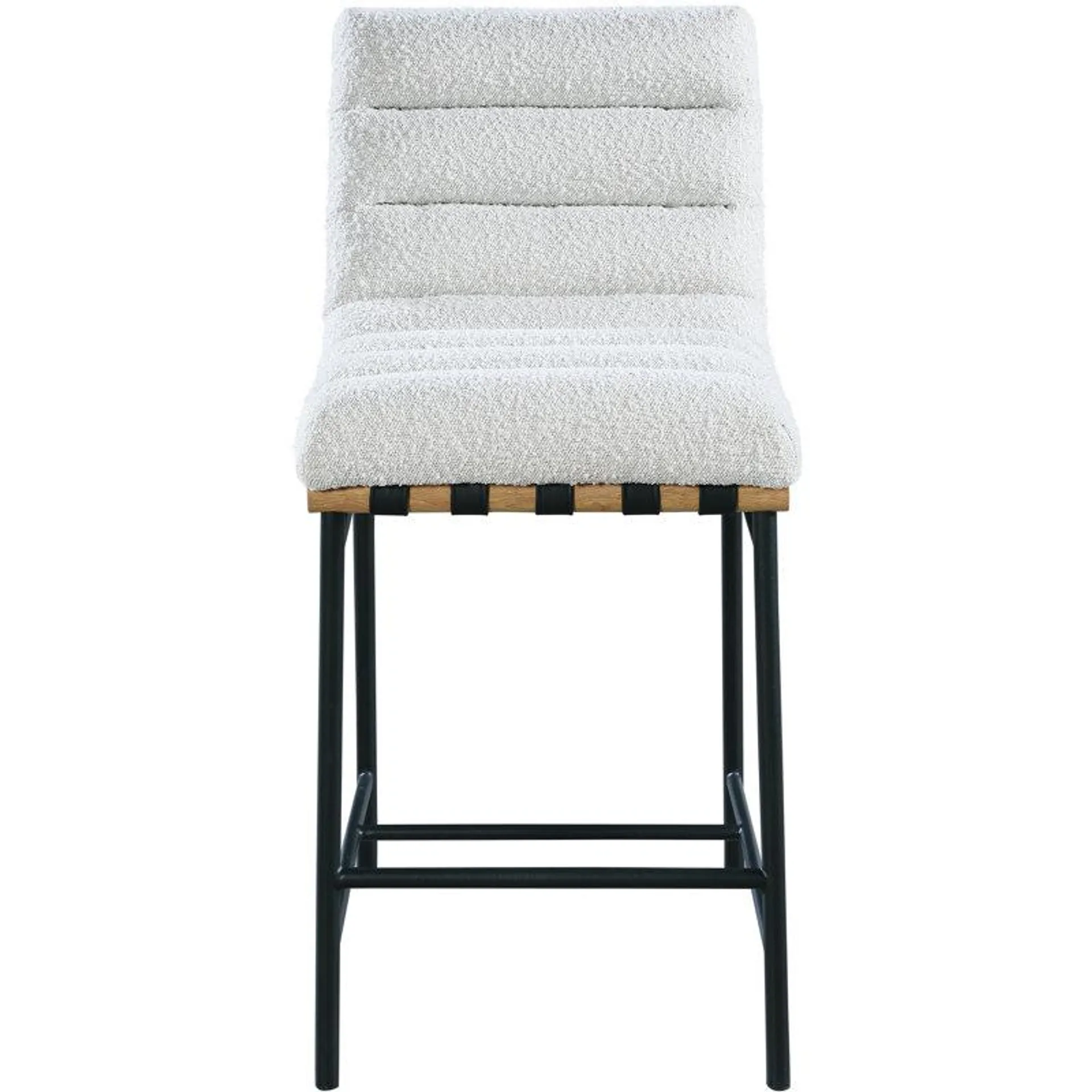 Arcola Upholstered 26.4'' Counter Stool with Metal Frame