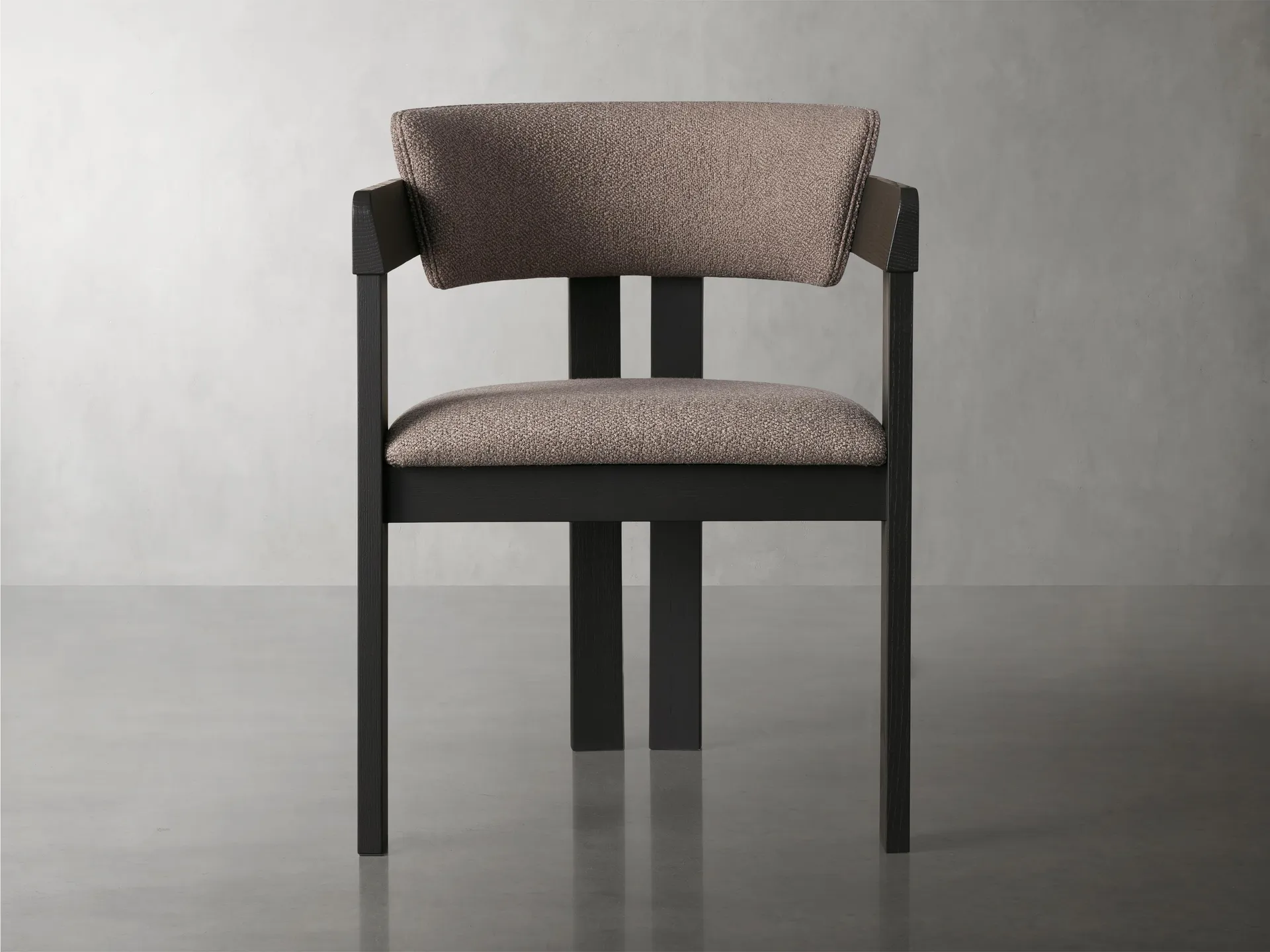 Rodin Dining Arm Chair in Vesuvio Black