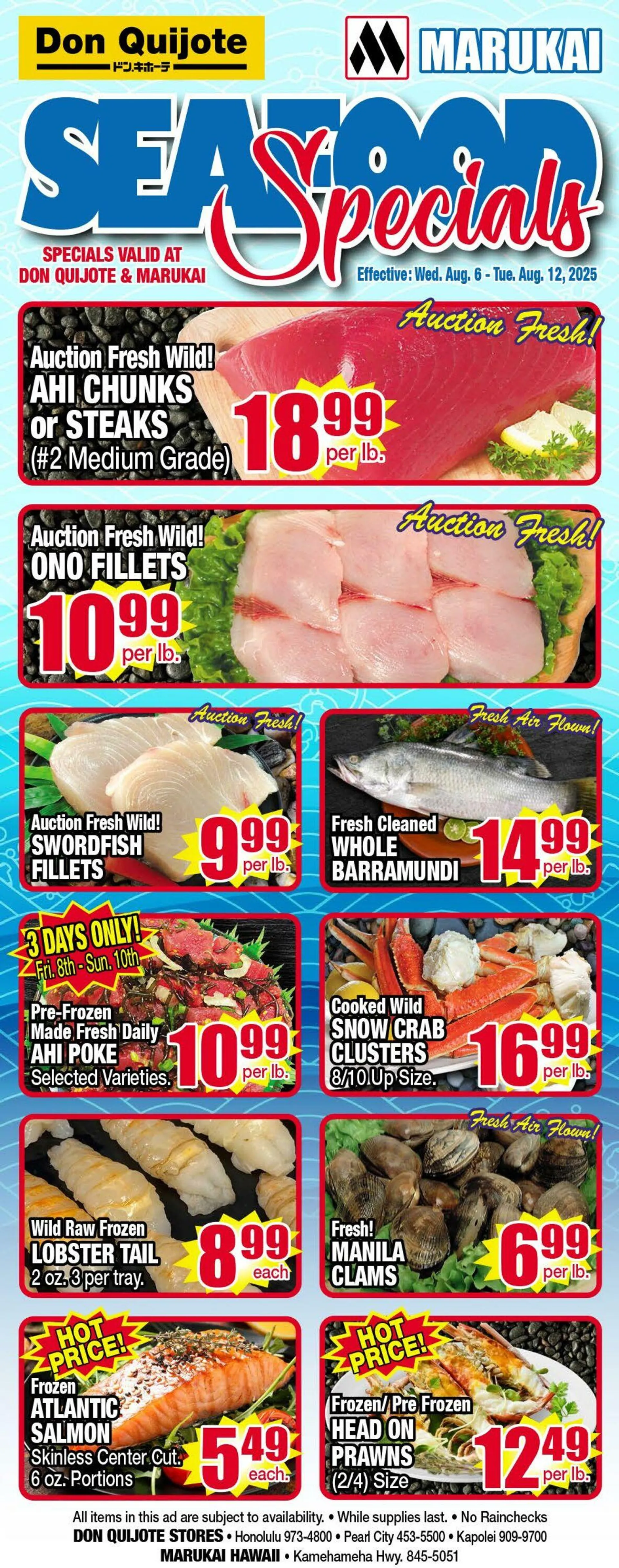 Weekly ad Don Quijote Hawaii from August 6 to August 12 2025 - Page 1