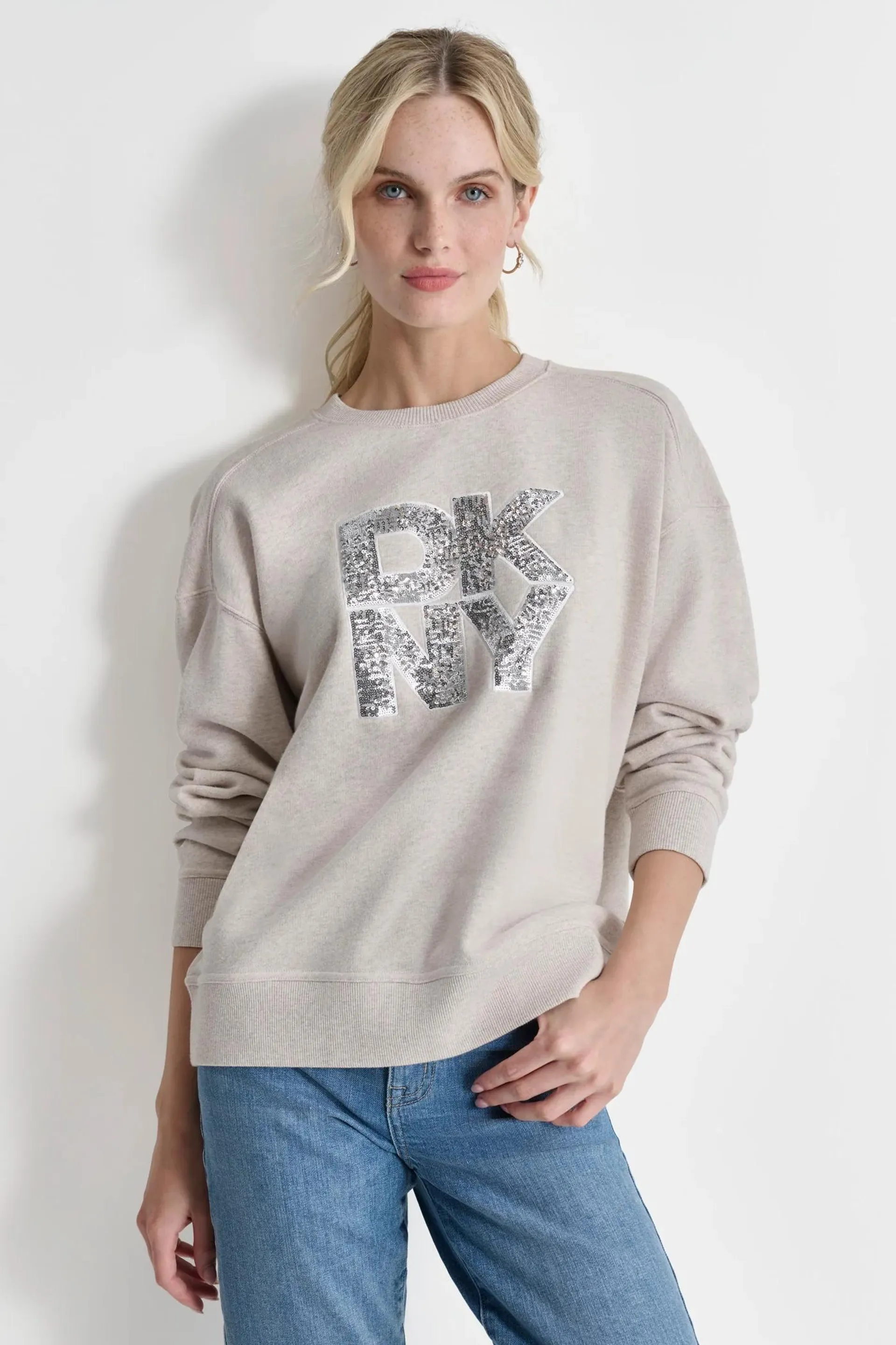 SEQUINS LOGO SWEATSHIRT