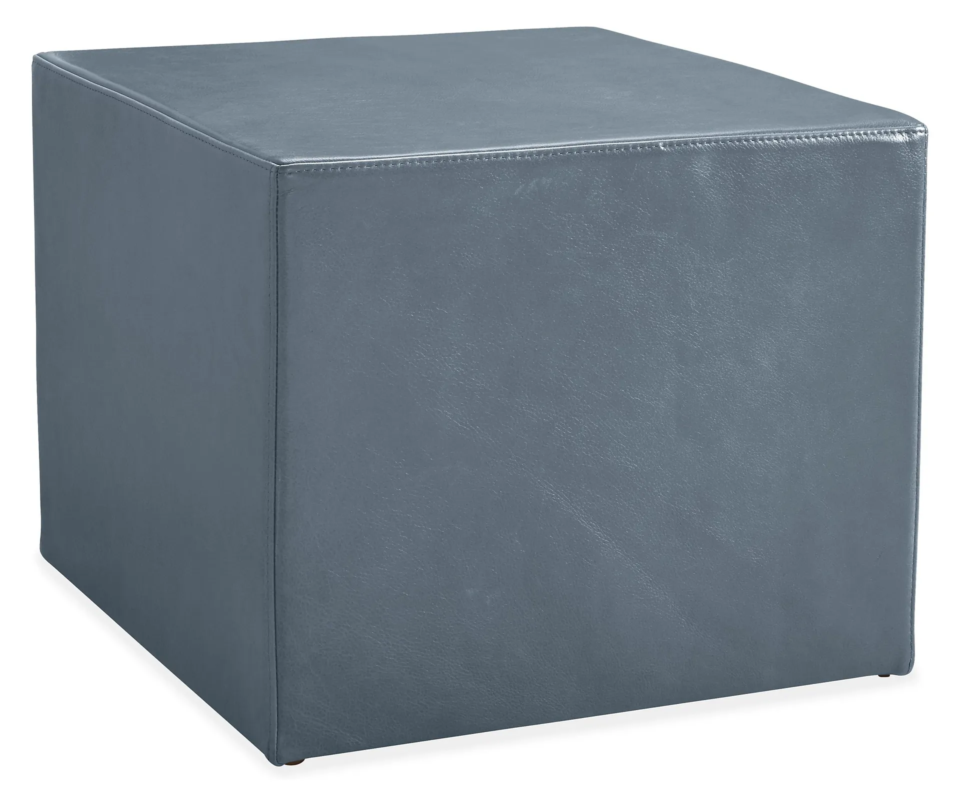 Aero 20w 20d 16h Square Ottoman in Vento Cadet Leather