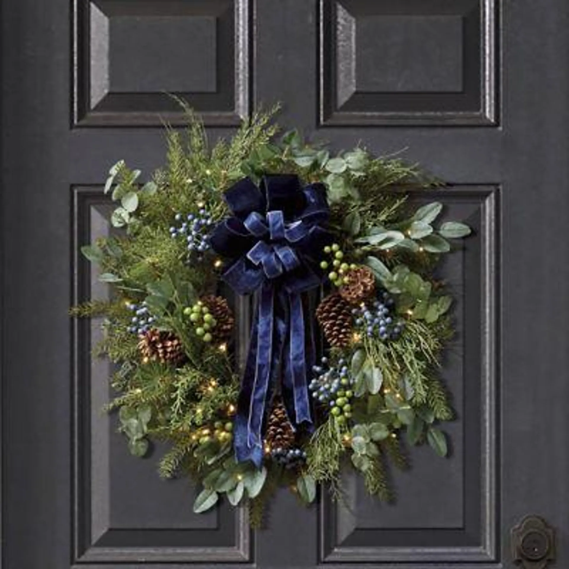 Indigo Berry Greenery Wreath