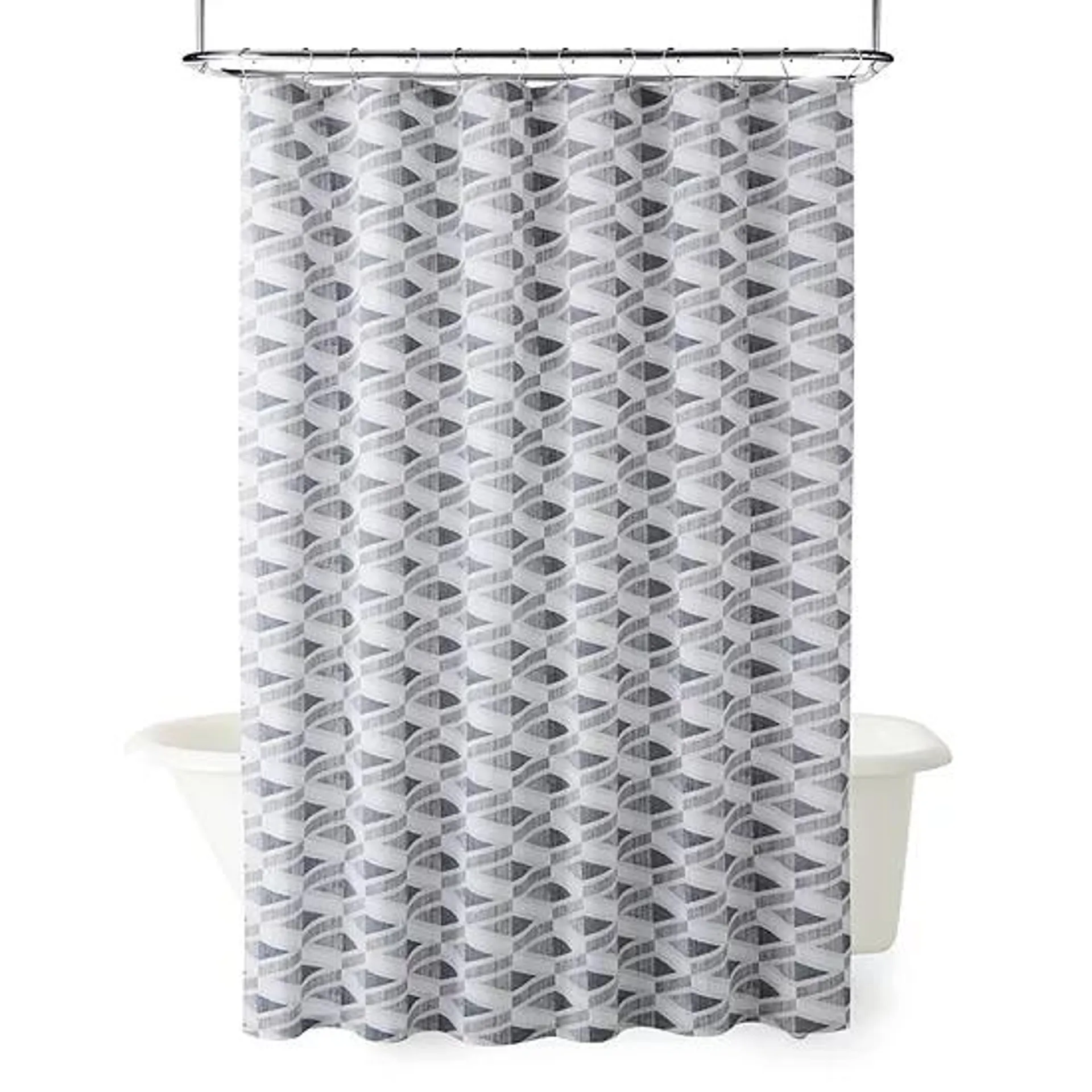 Loom + Forge Textured Prism Shower Curtain