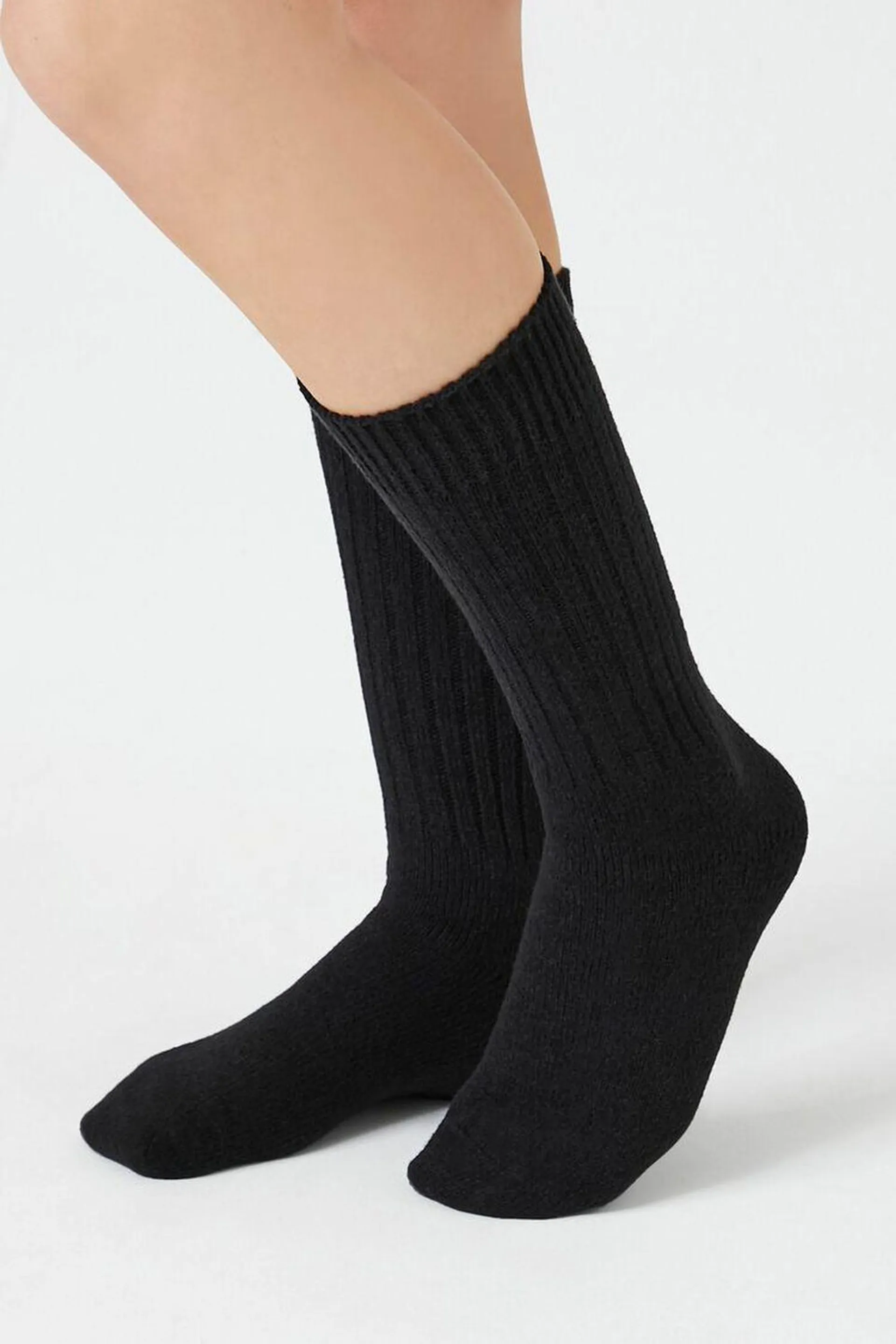 Ribbed Crew Socks