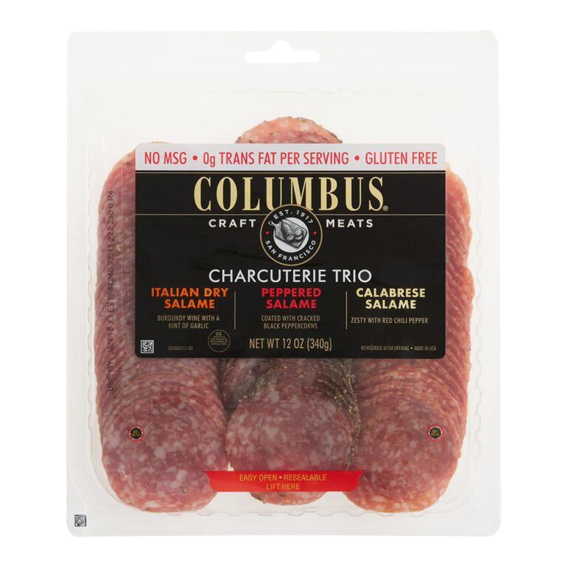 Columbus Sliced Salami Charcuterie Trio