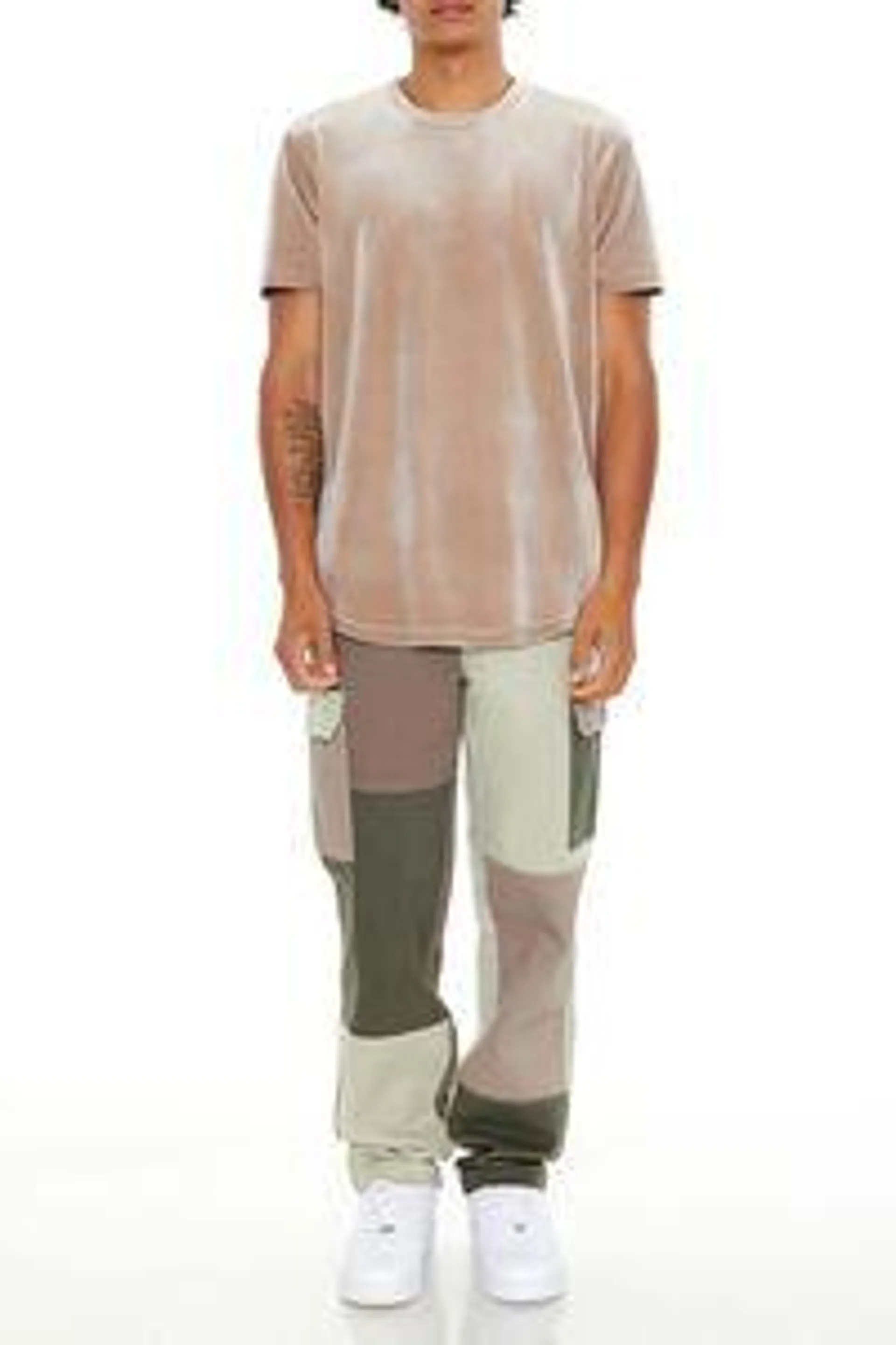 Colorblock Straight Cargo Pants